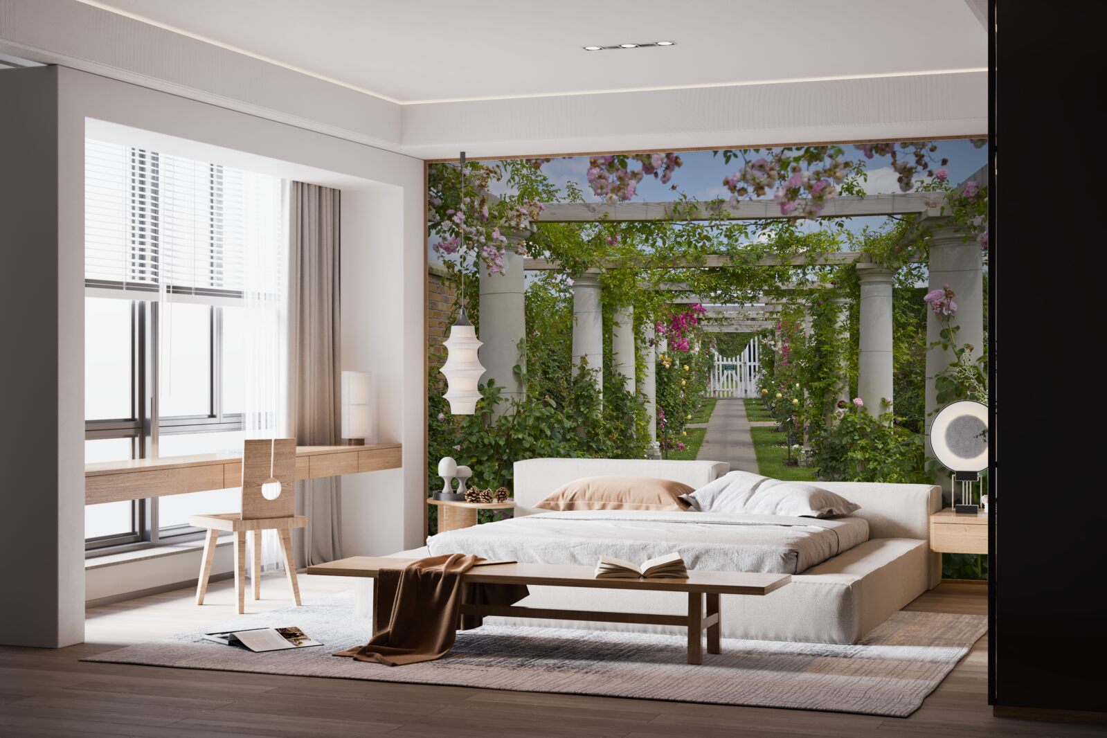 Fototapet vegetație în arcuri de piatră