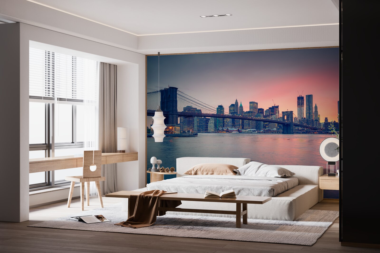 Fototapet vedere a orașului de pe coastă