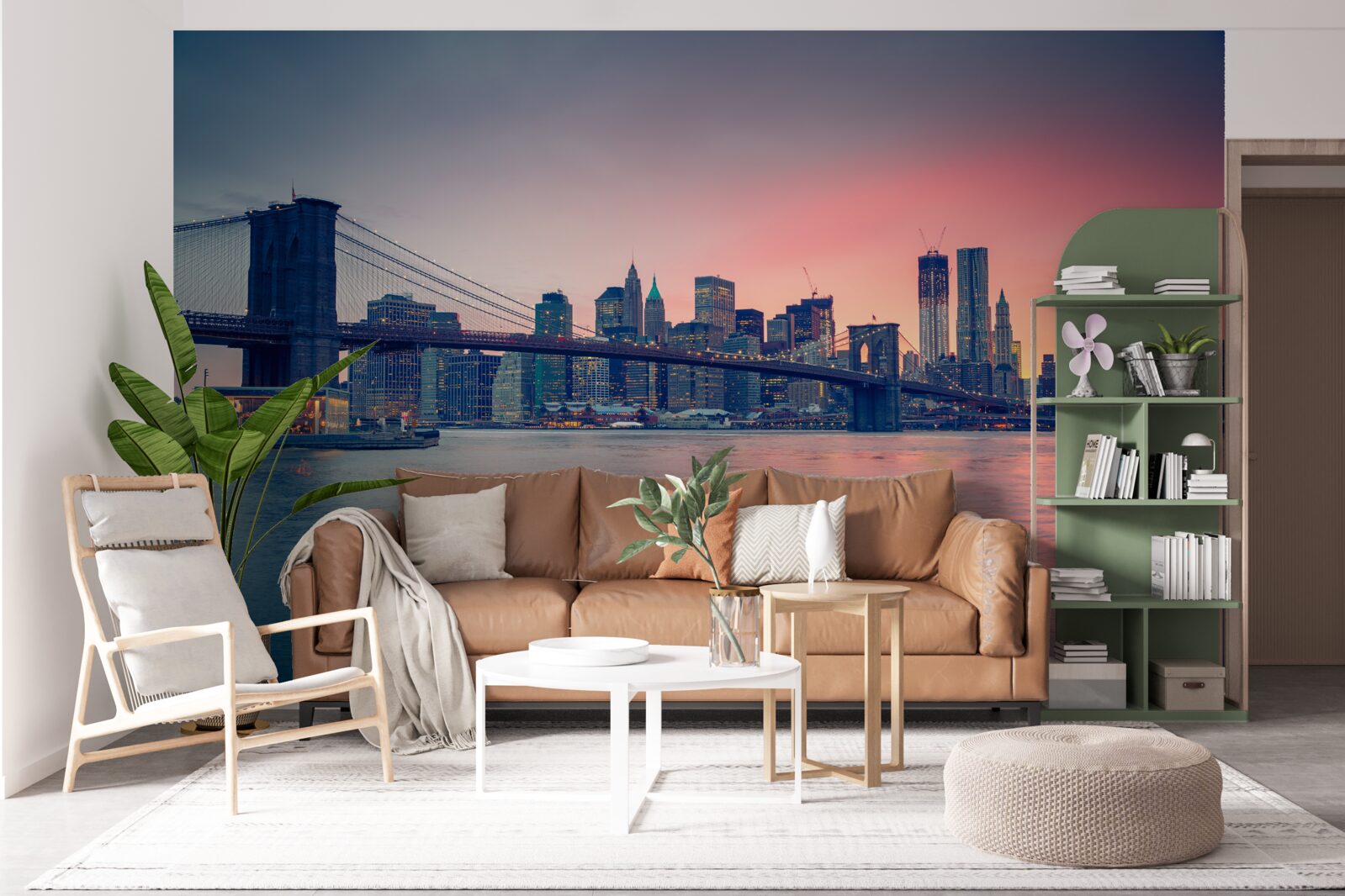 Fototapet vedere a orașului de pe coastă