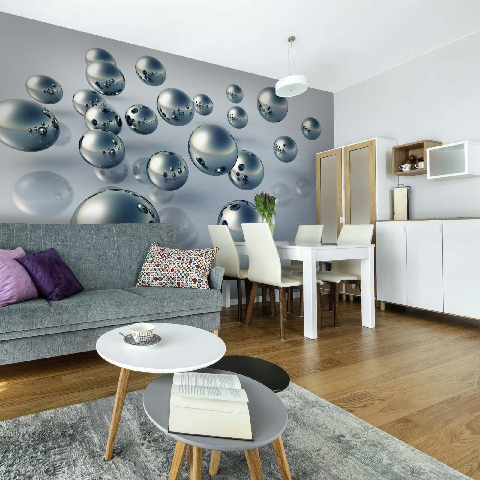 Fototapet gloanțele zburătoare sunt vizibile în reflexie