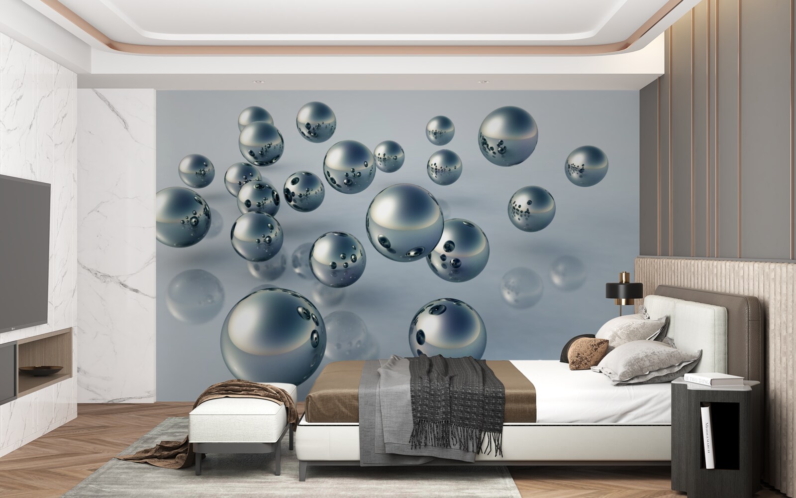 Fototapet gloanțele zburătoare sunt vizibile în reflexie