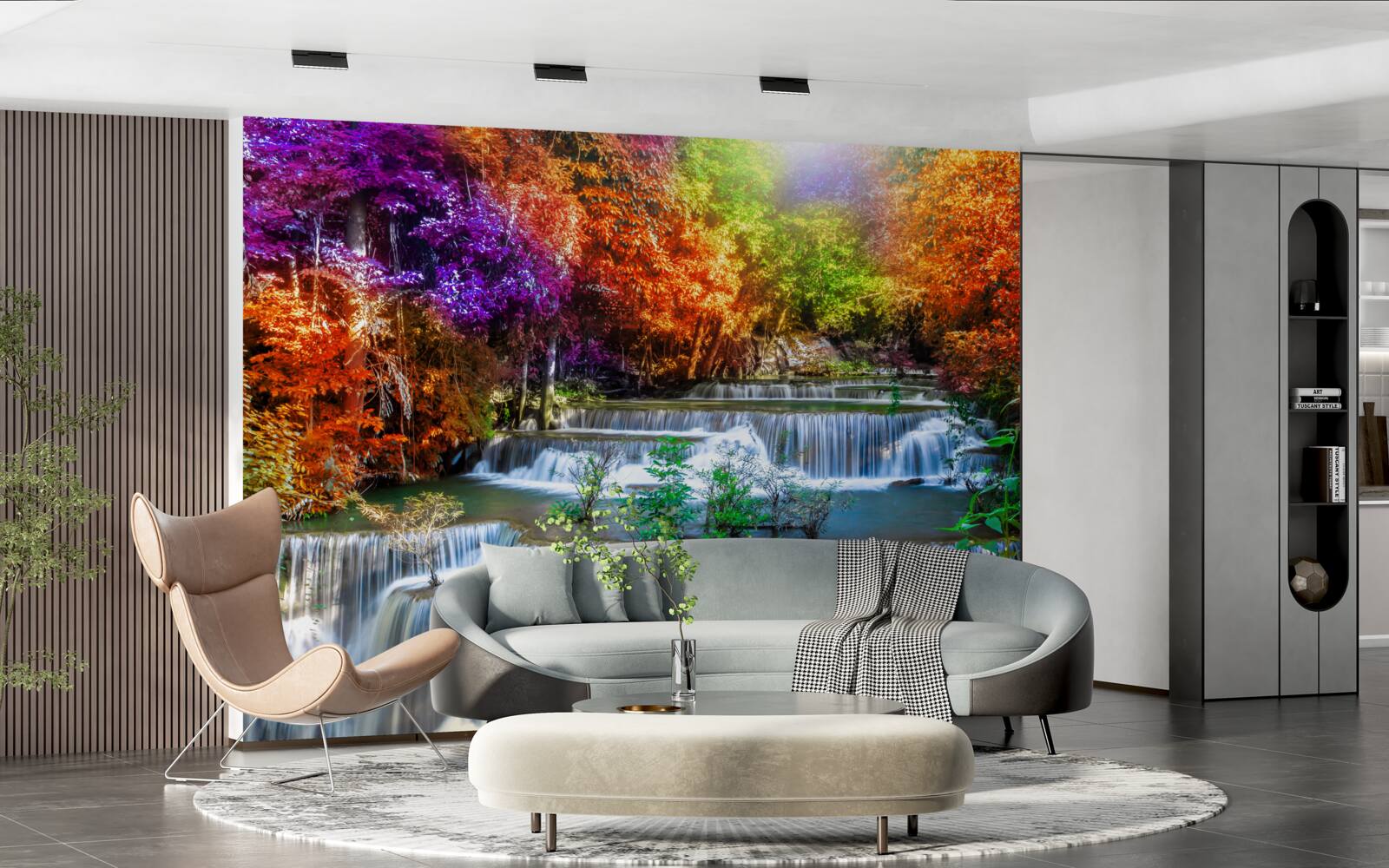 Fototapet cascadă de toamnă în deșert