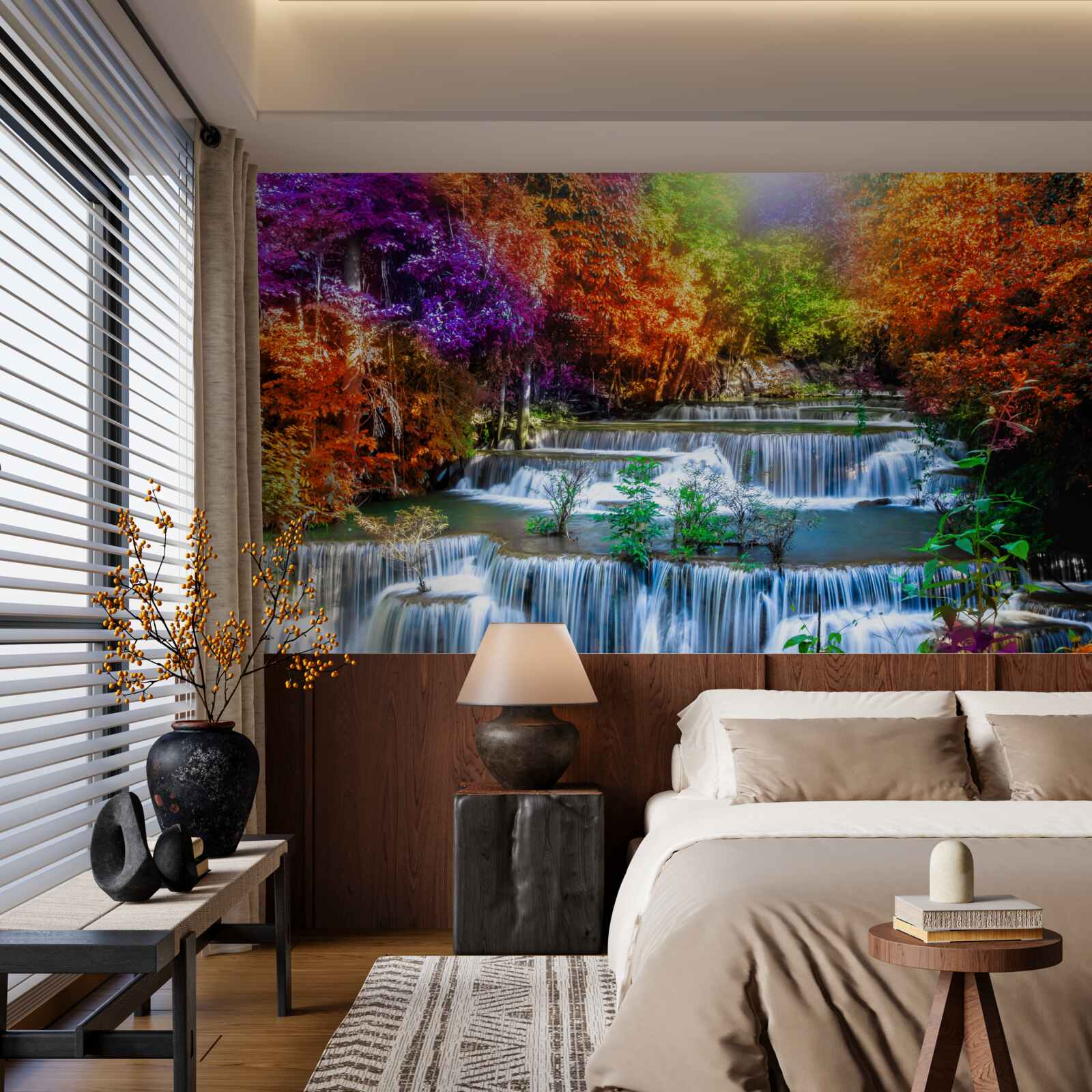 Fototapet cascadă de toamnă în deșert