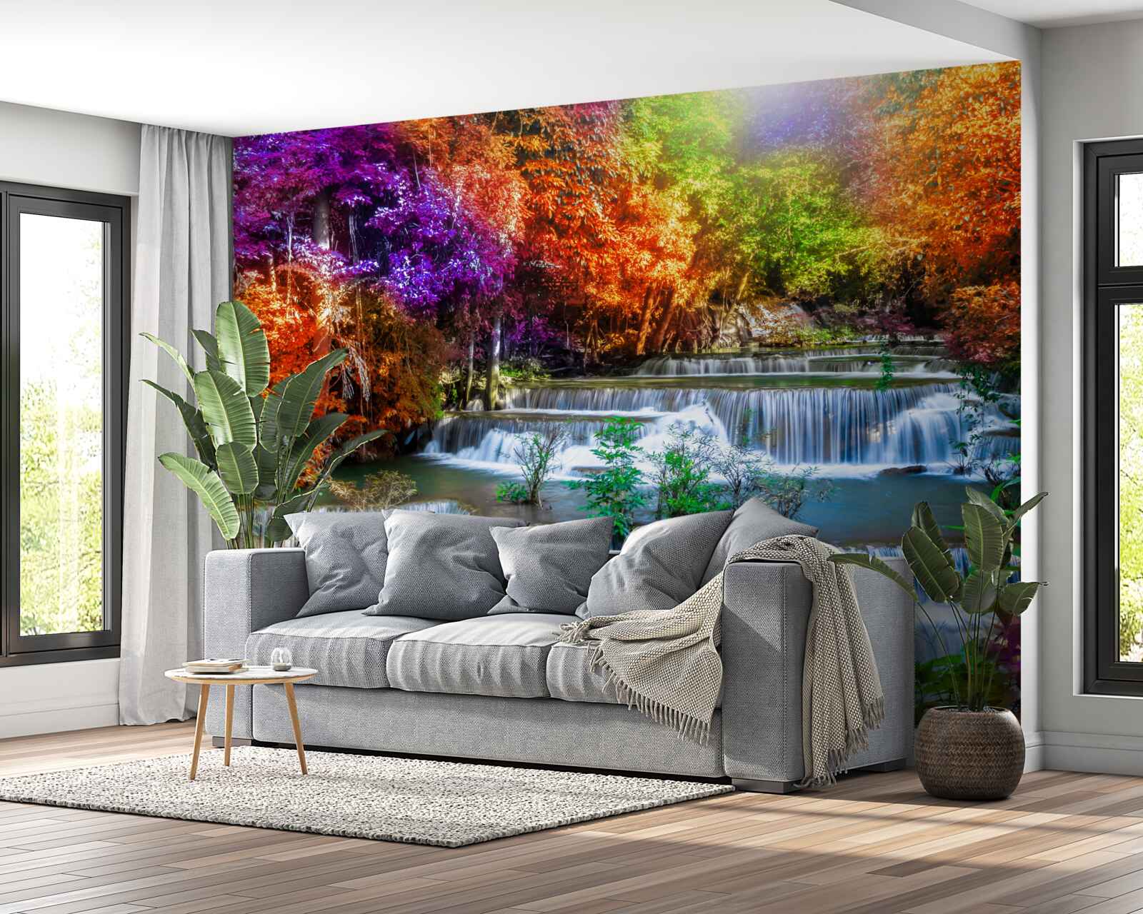 Fototapet cascadă de toamnă în deșert