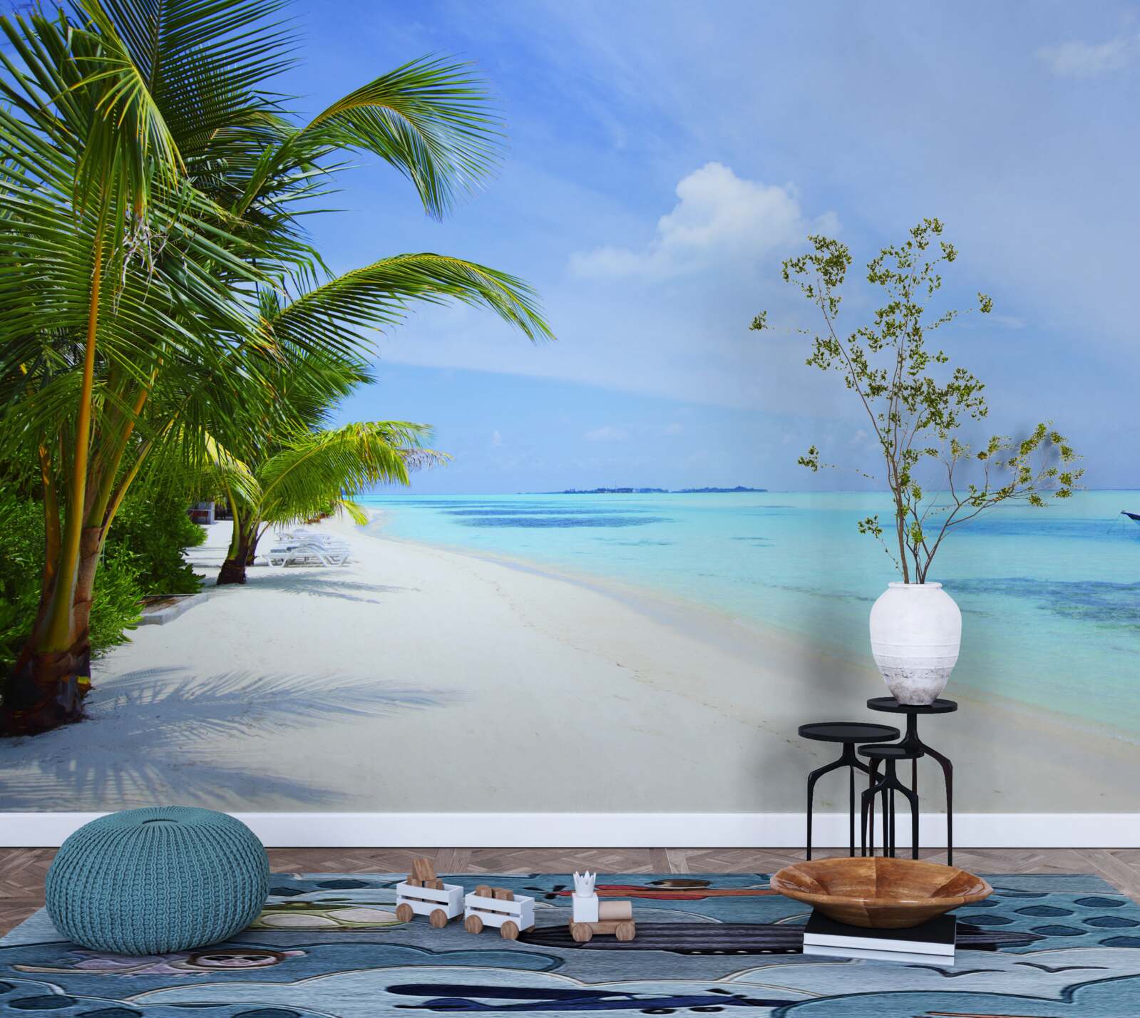 Fototapet apele turcoaz din largul coastelor tropicale