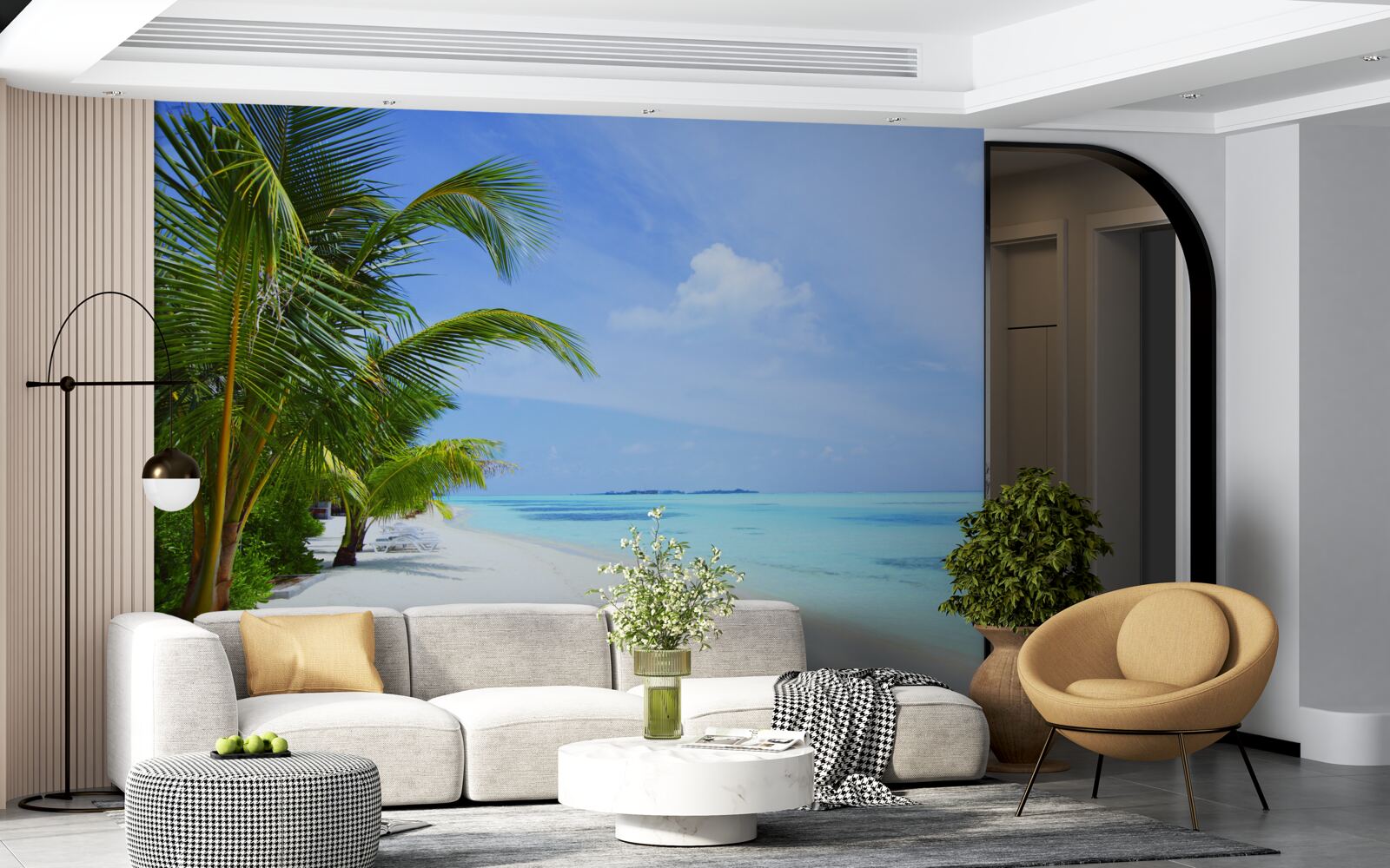 Fototapet apele turcoaz din largul coastelor tropicale