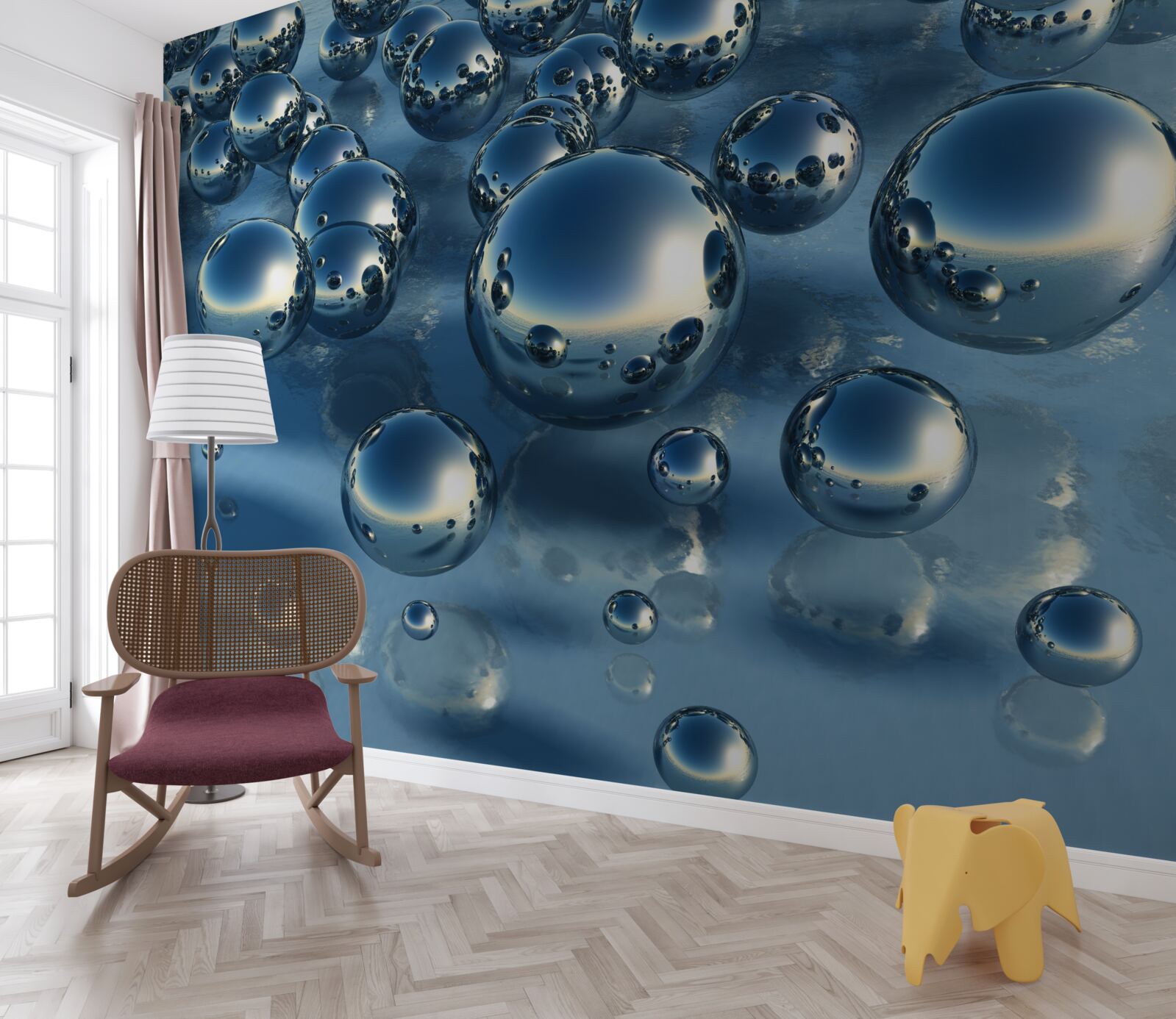 Fototapet abstractizarea picăturilor mari de ploaie