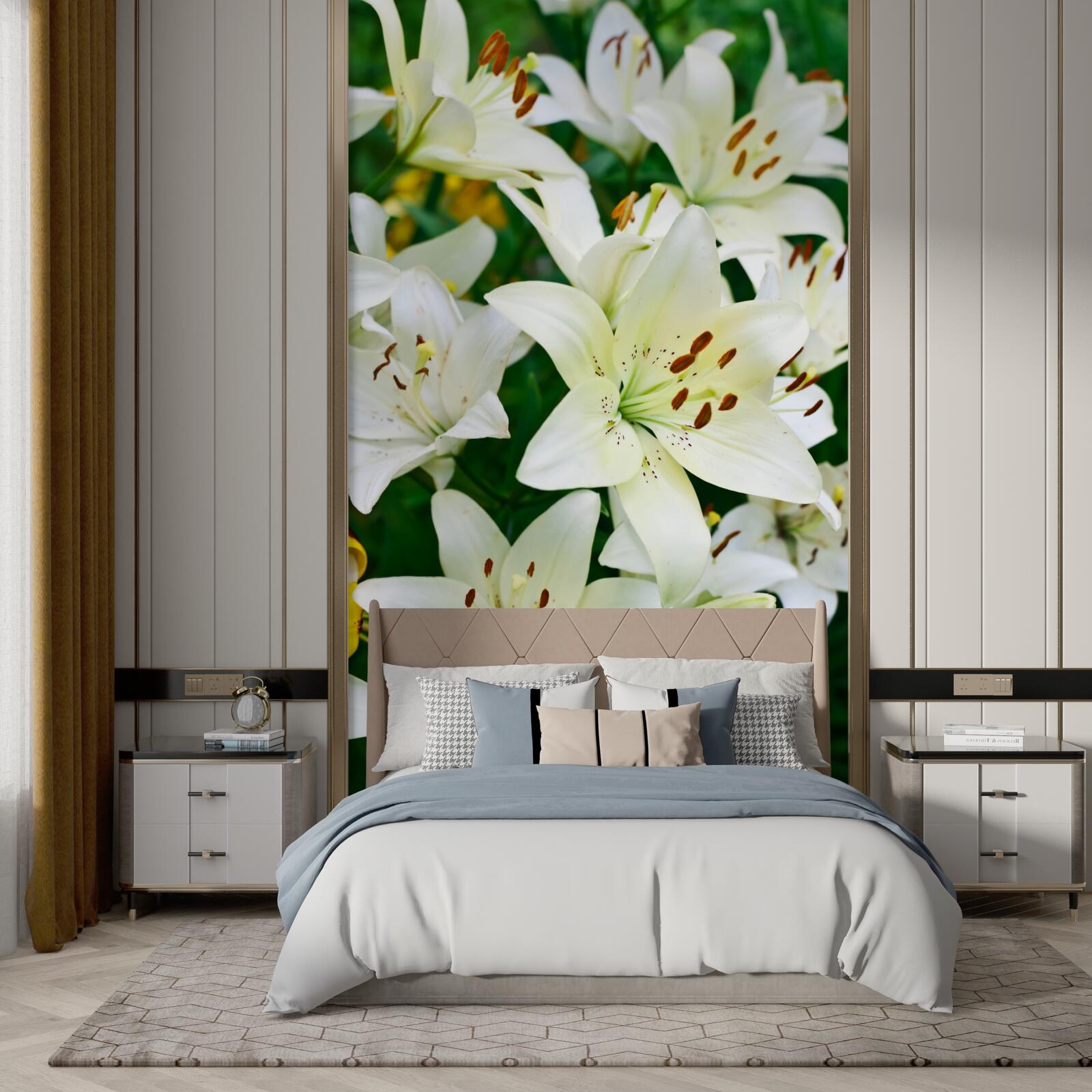 Fototapet muguri mari de crin alb