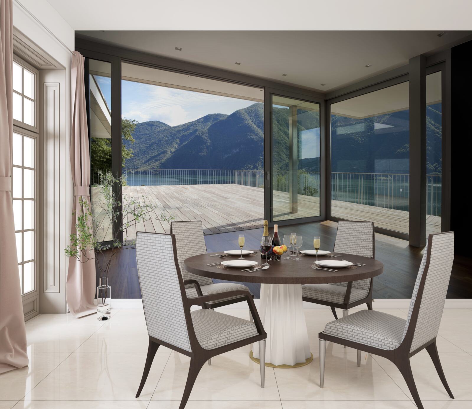 Fototapet vedere panoramică minunată de pe terasă