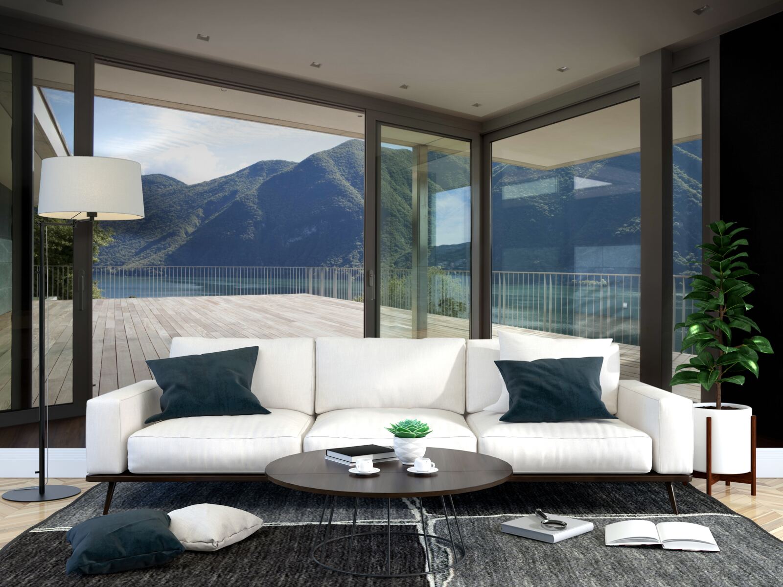 Fototapet vedere panoramică minunată de pe terasă