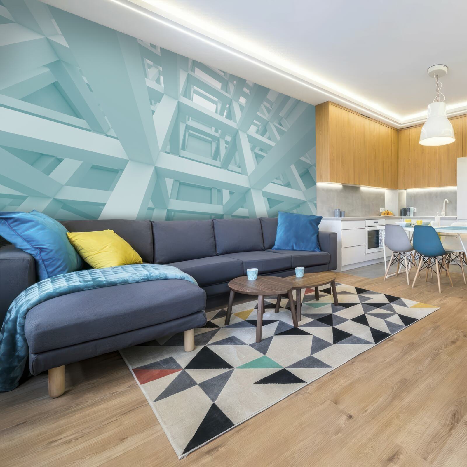 Fototapet forme metalice abstracte