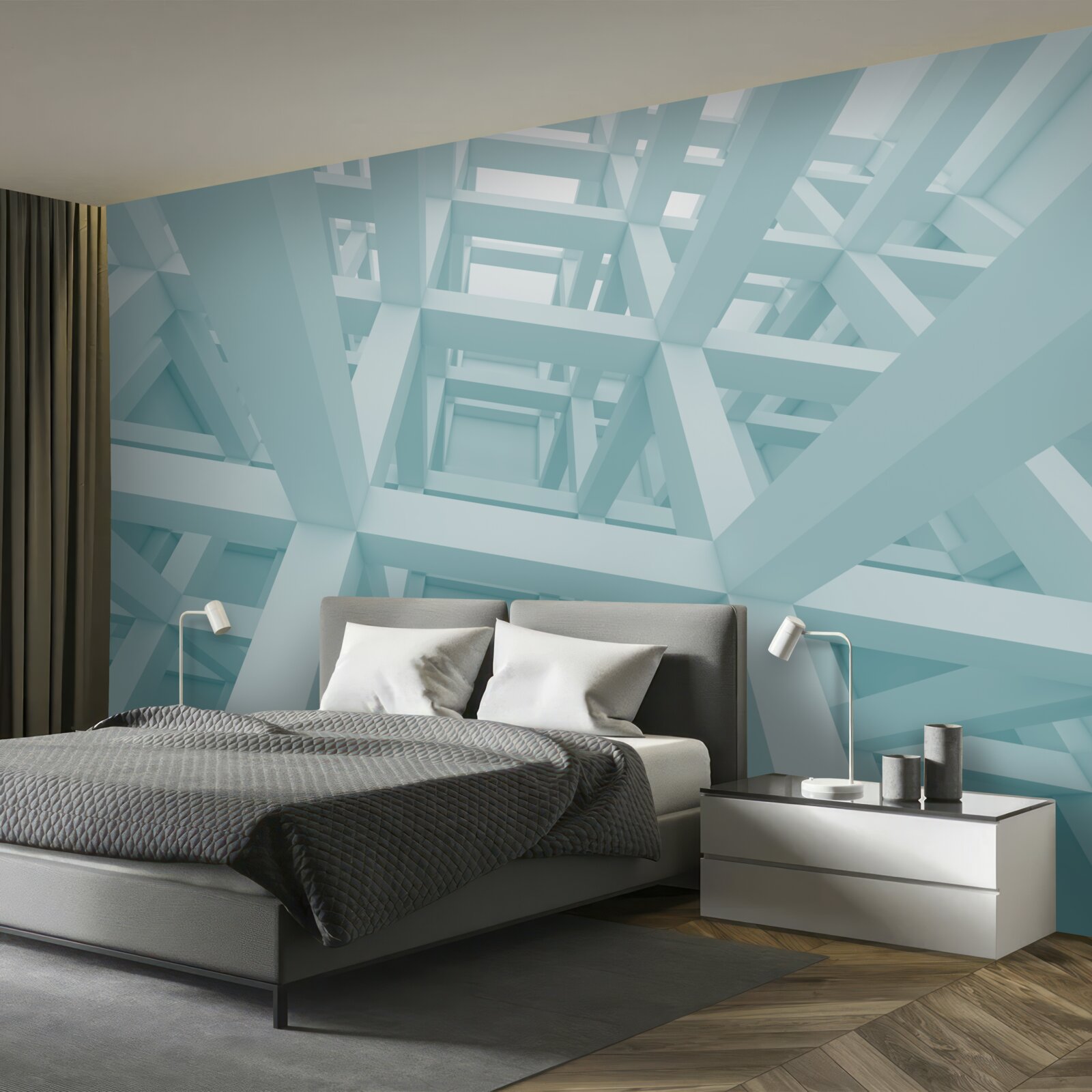 Fototapet forme metalice abstracte