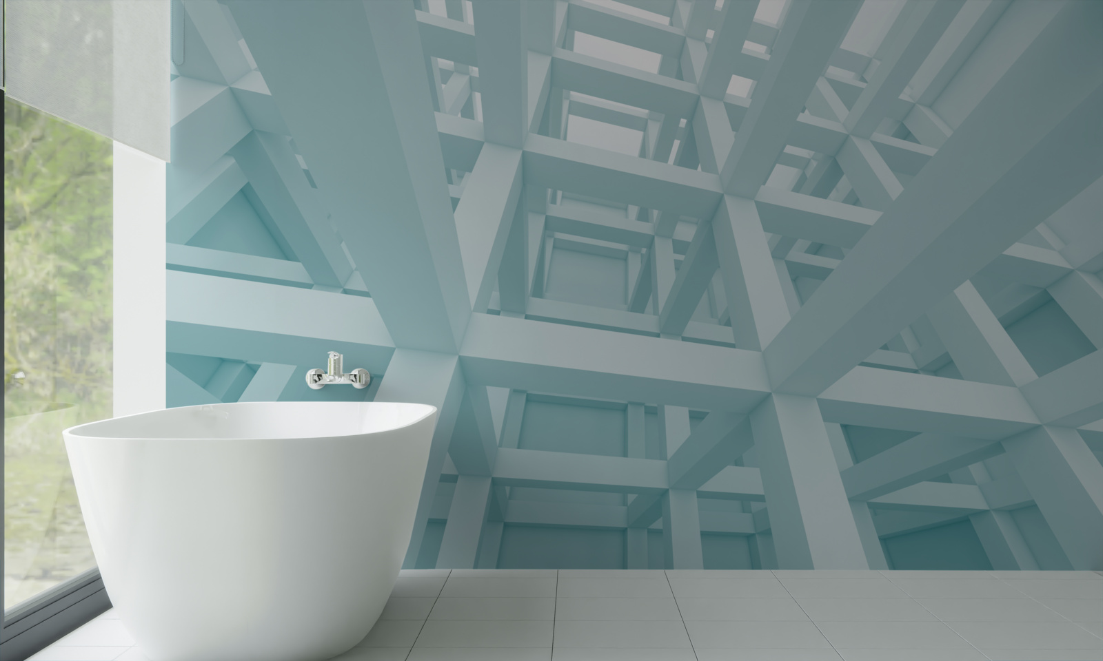 Fototapet forme metalice abstracte