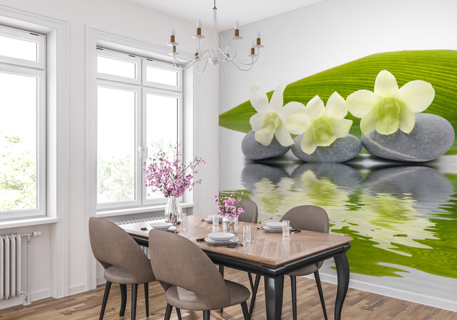 Fototapet linie pe suprafața apei