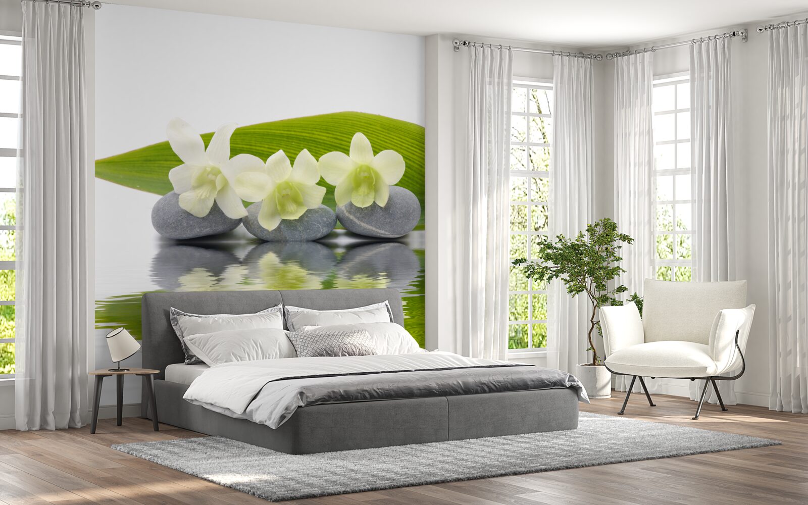 Fototapet linie pe suprafața apei