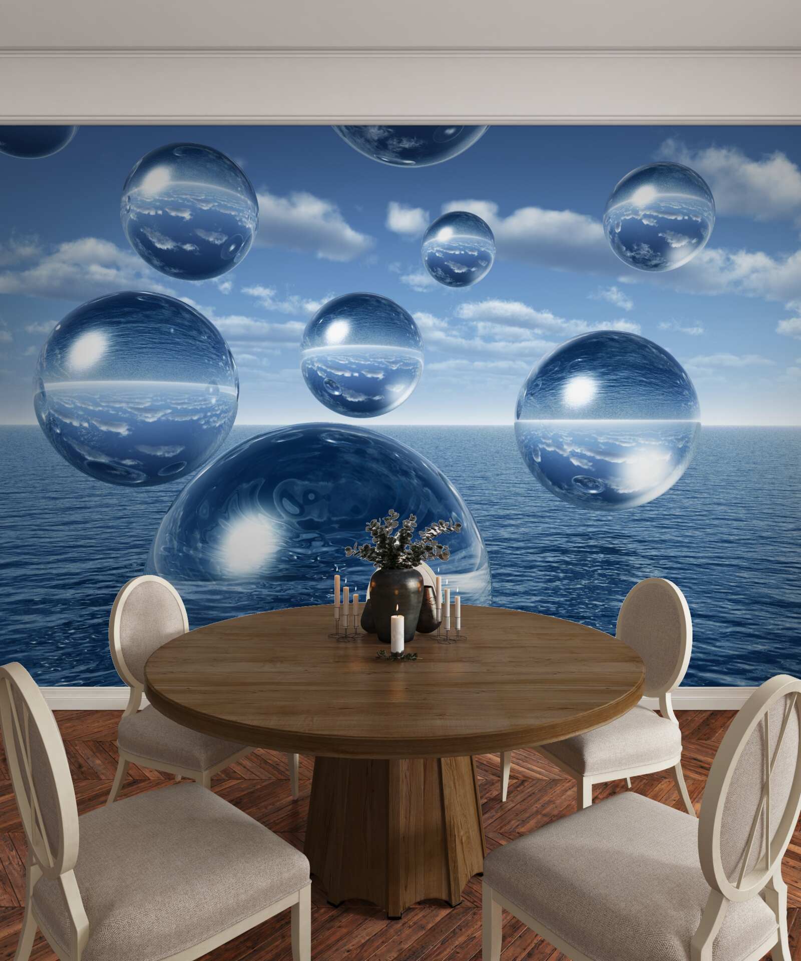 Fototapet picăturile de apă curg în mare