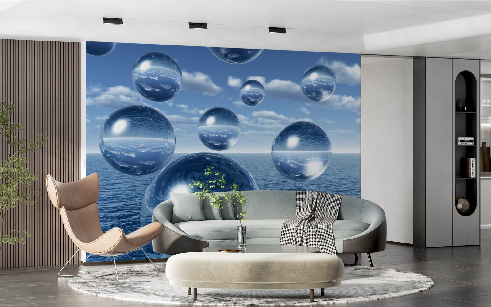 Fototapet picăturile de apă curg în mare