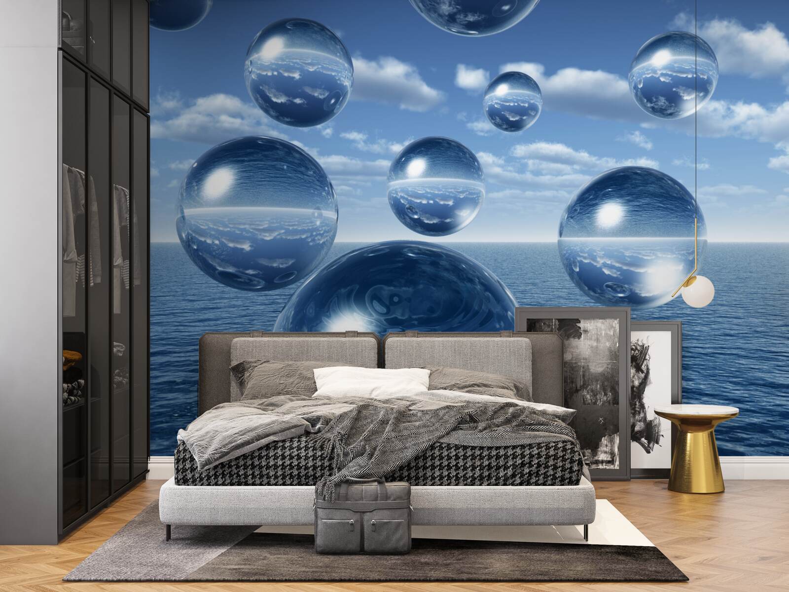 Fototapet picăturile de apă curg în mare