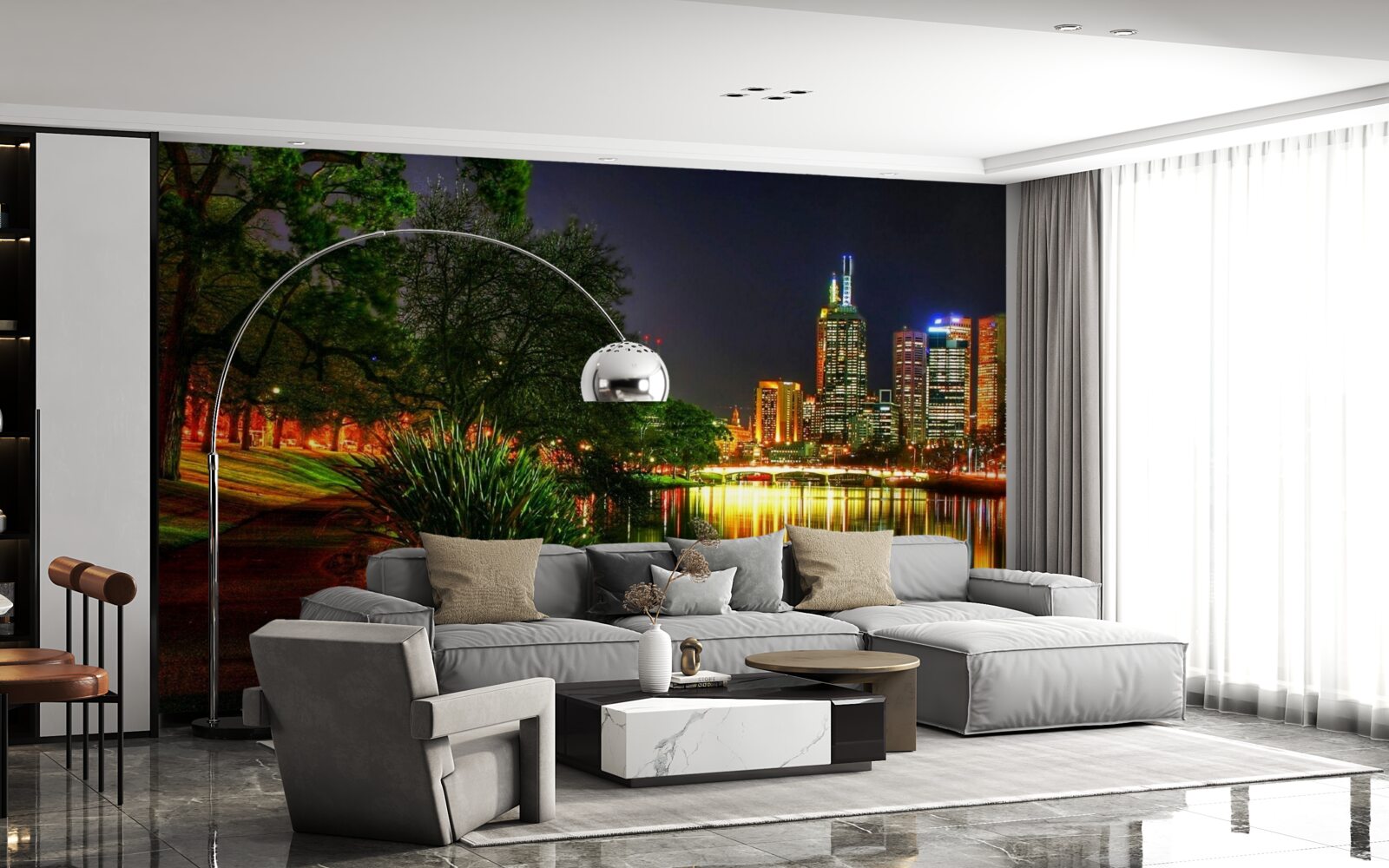 Fototapet terasament abandonat în seara