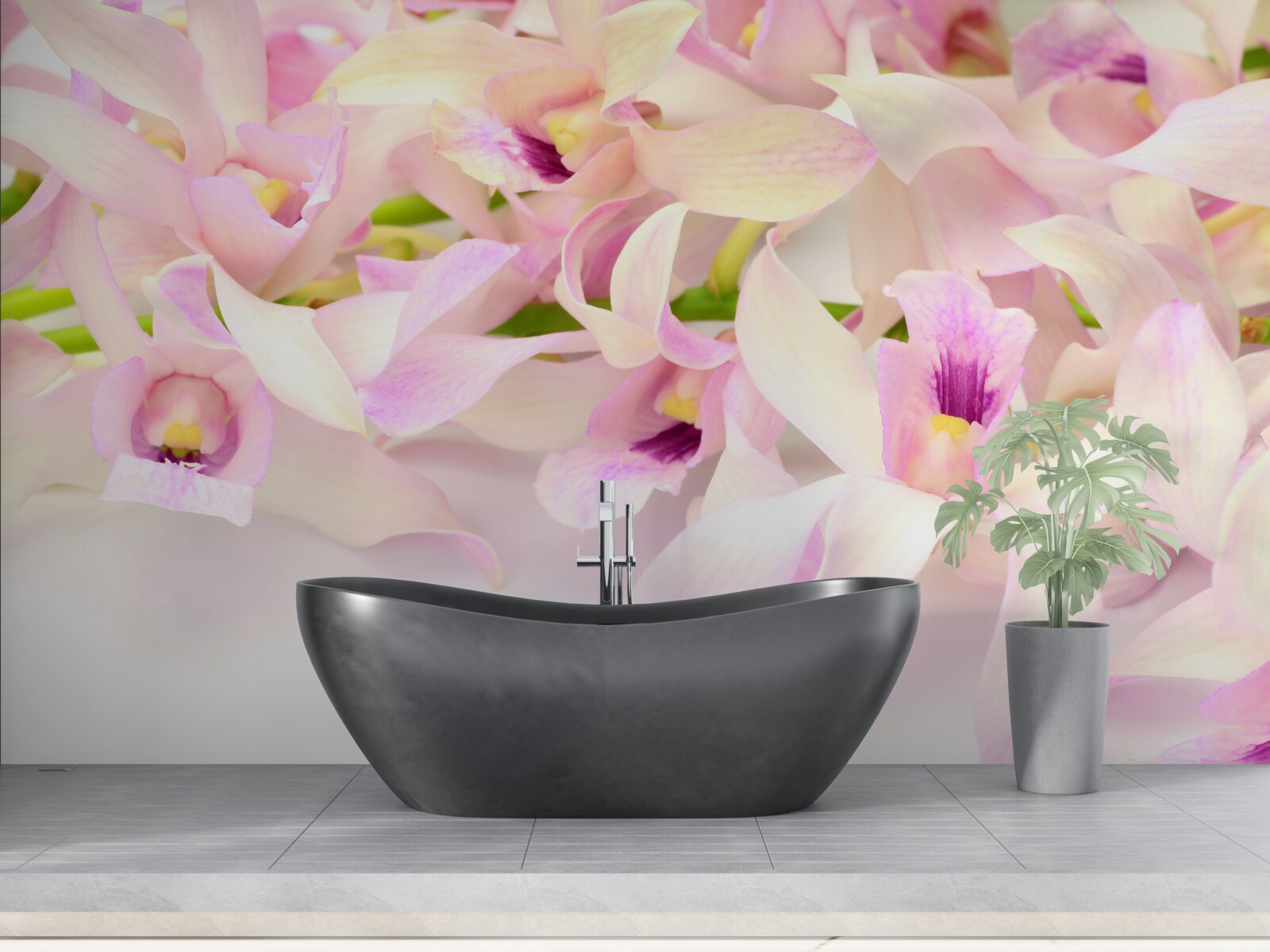 Fototapet muguri de flori roz delicat