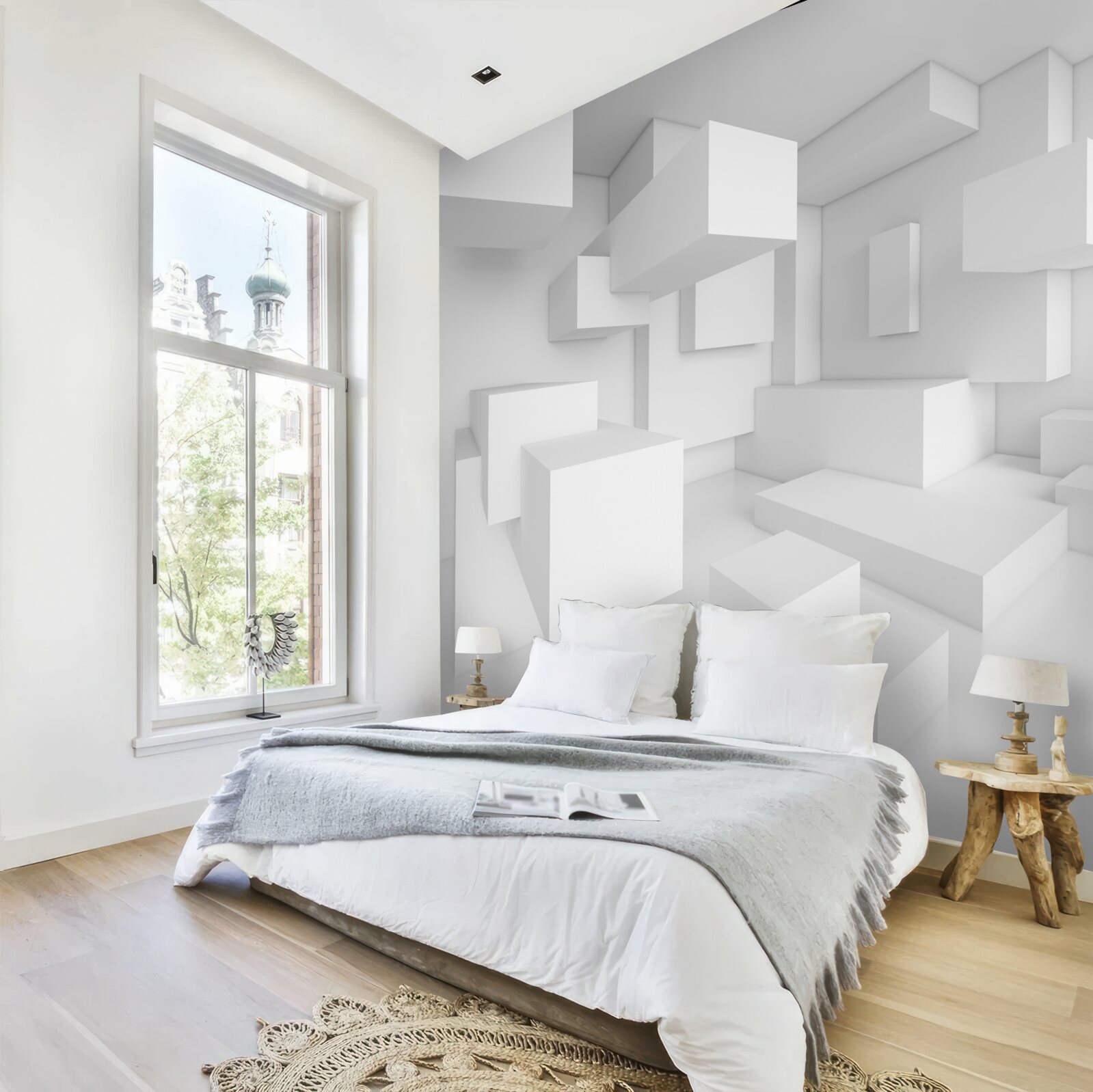 Fototapet compoziție de dreptunghiuri zburătoare