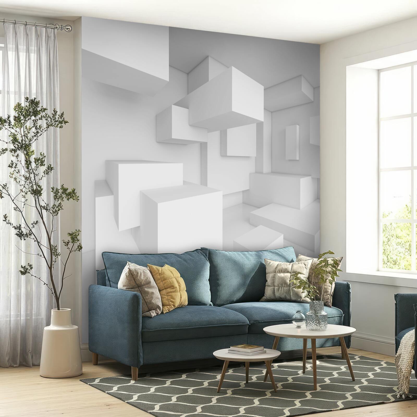 Fototapet compoziție de dreptunghiuri zburătoare