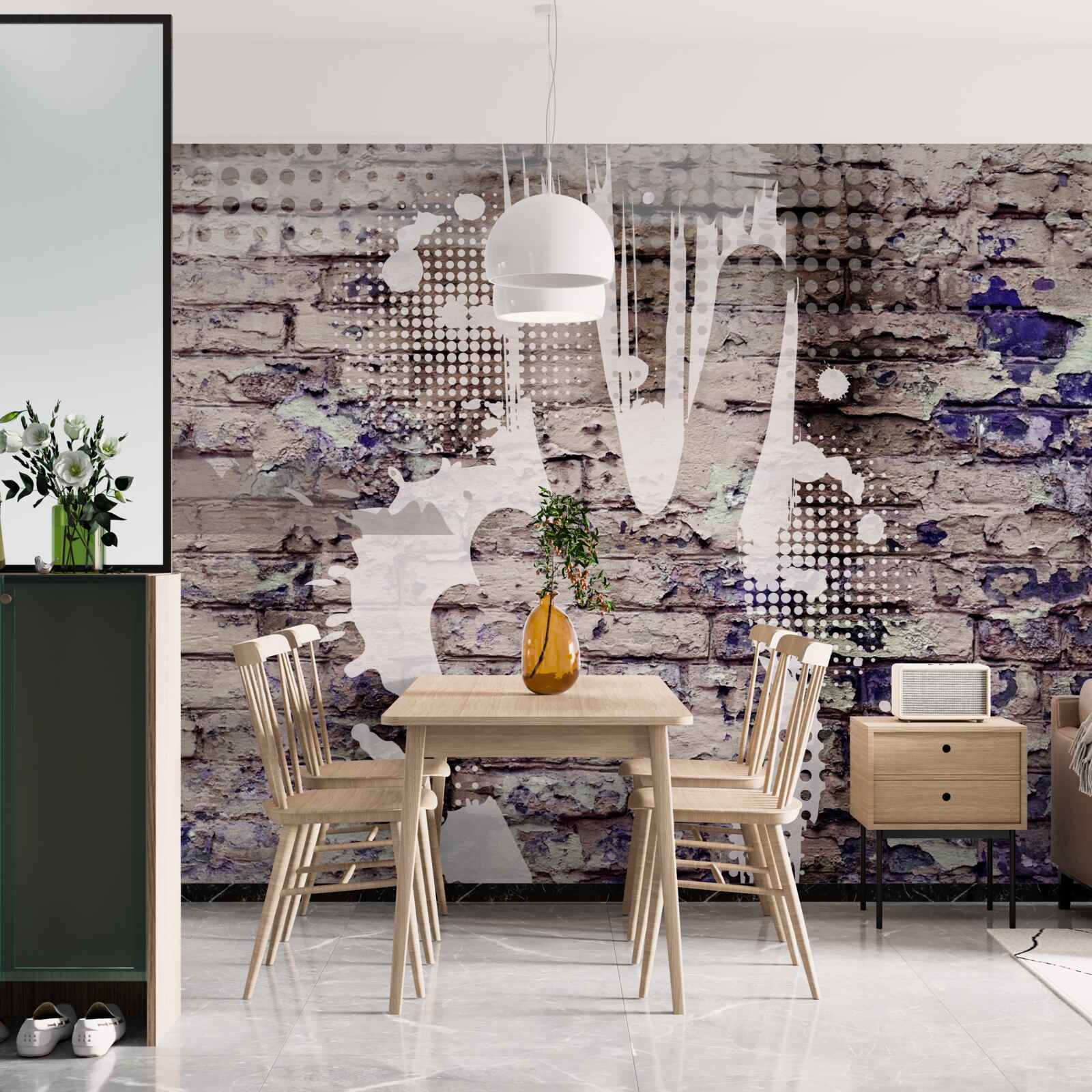 Fototapet umbra unei mâini pe perete