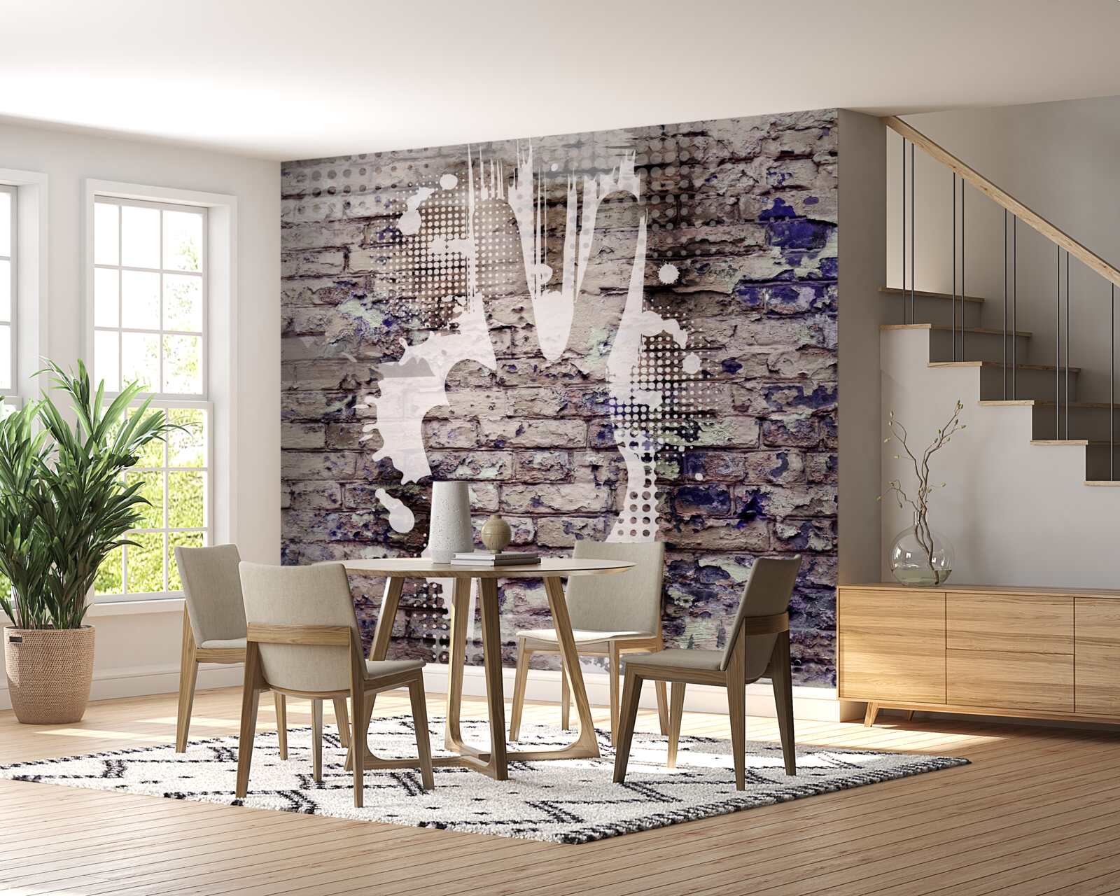 Fototapet umbra unei mâini pe perete