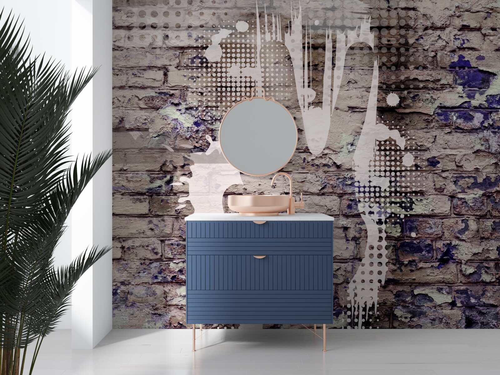 Fototapet umbra unei mâini pe perete