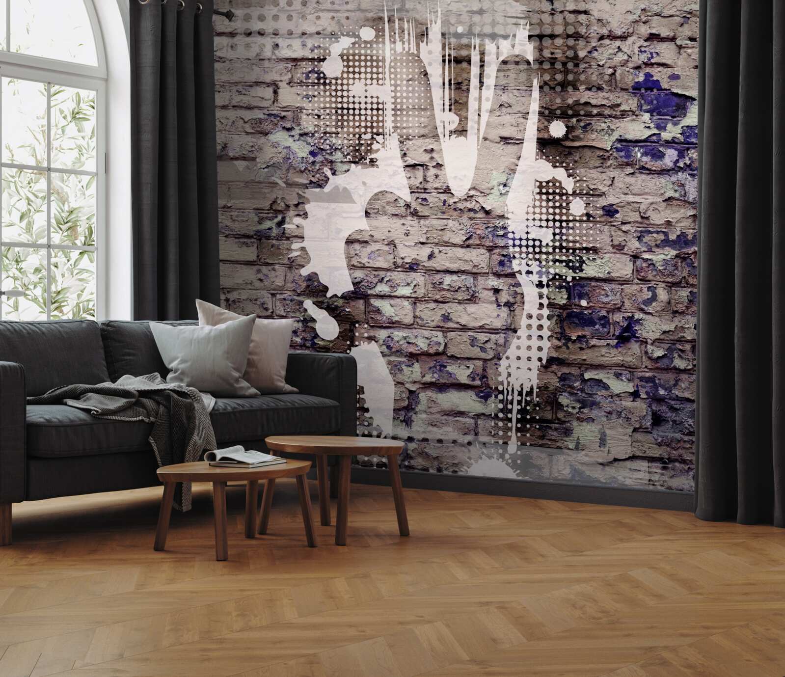 Fototapet umbra unei mâini pe perete