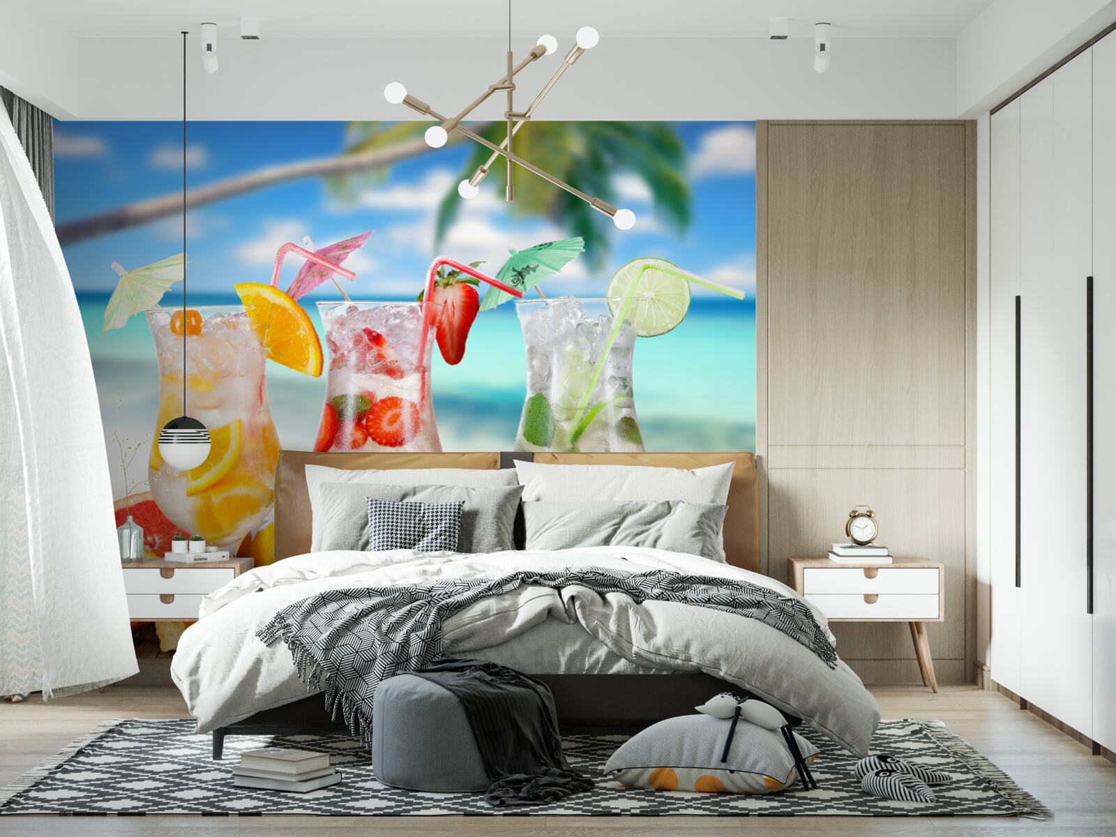 Fototapet băuturi pe bază de fructe exotice