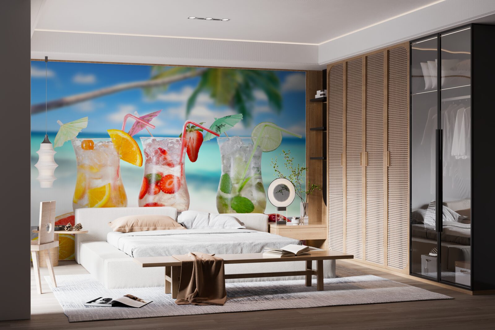 Fototapet băuturi pe bază de fructe exotice