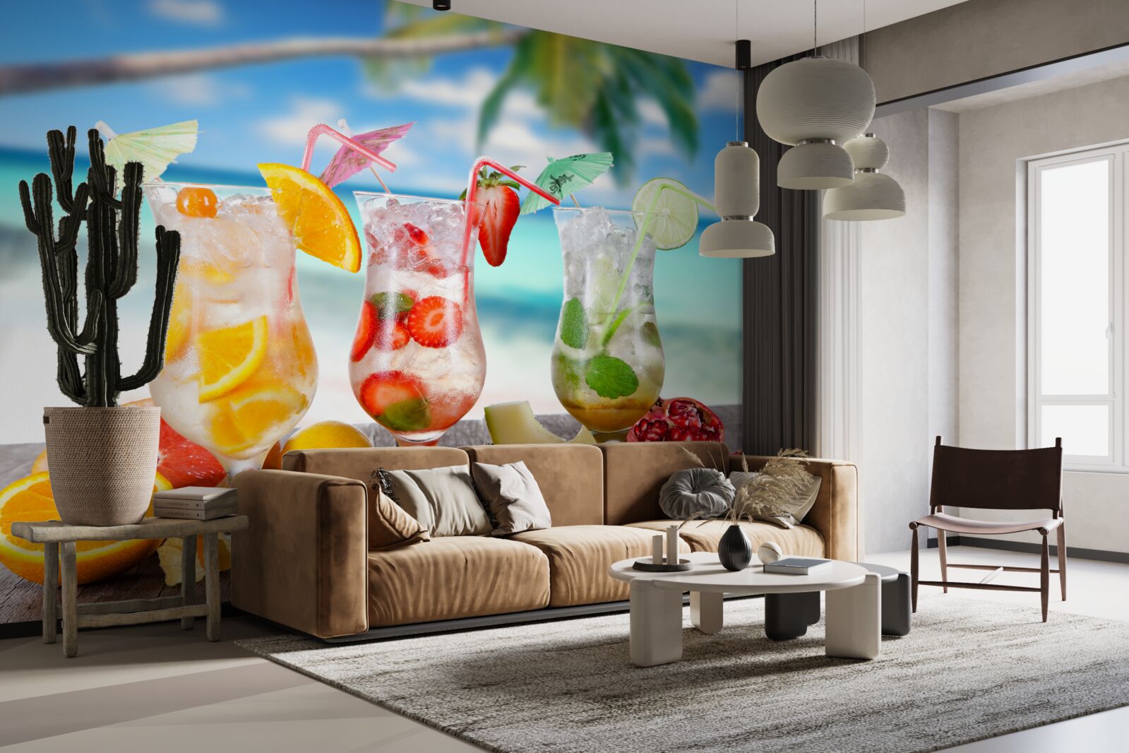 Fototapet băuturi pe bază de fructe exotice
