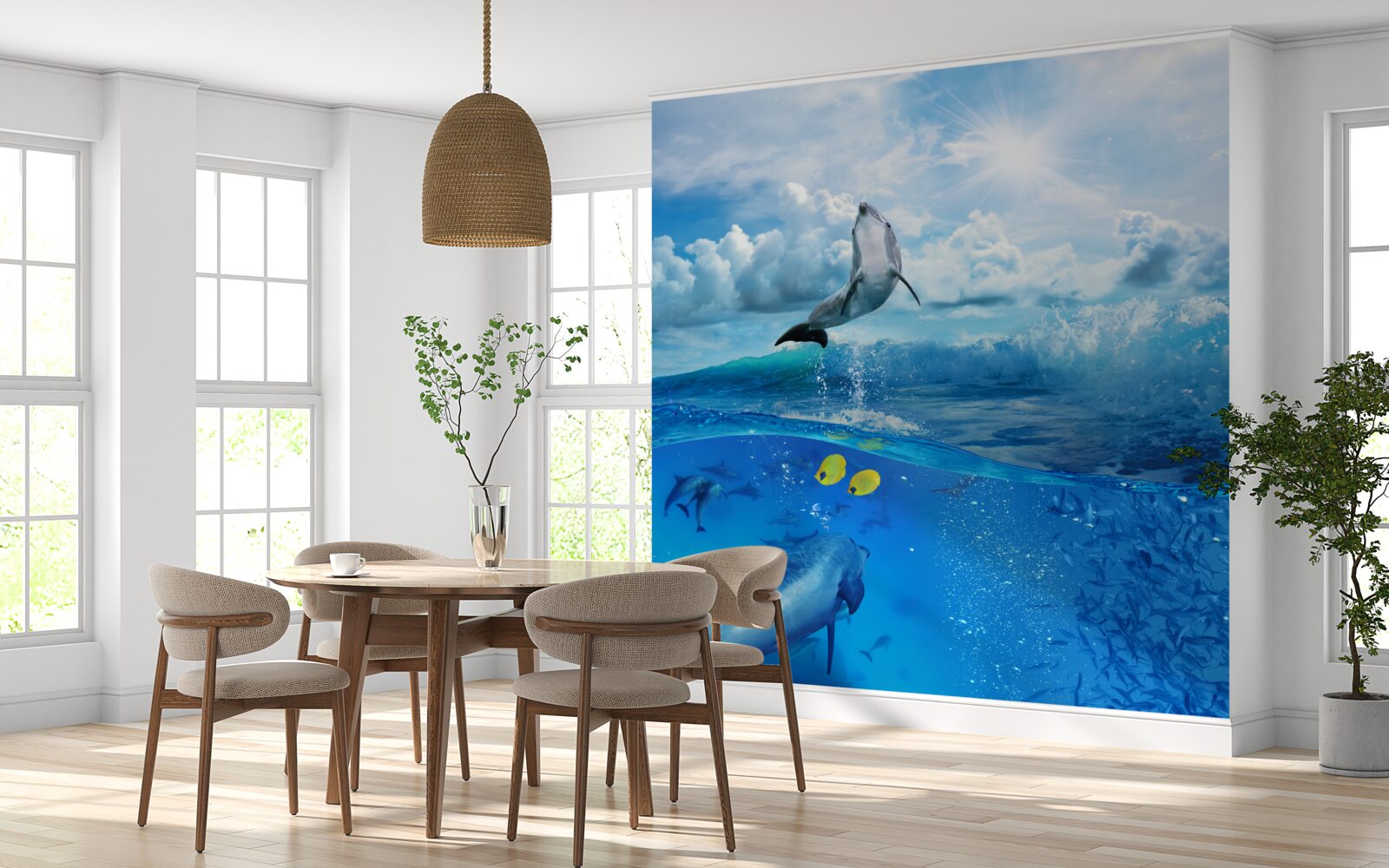 Fototapet delfin sărind din apă