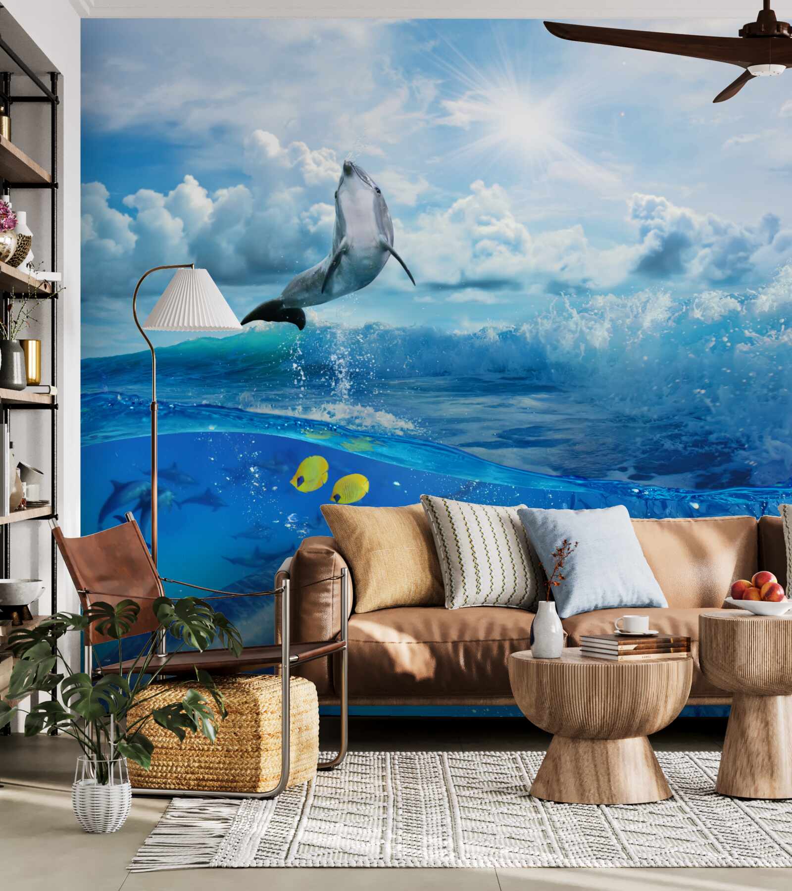 Fototapet delfin sărind din apă