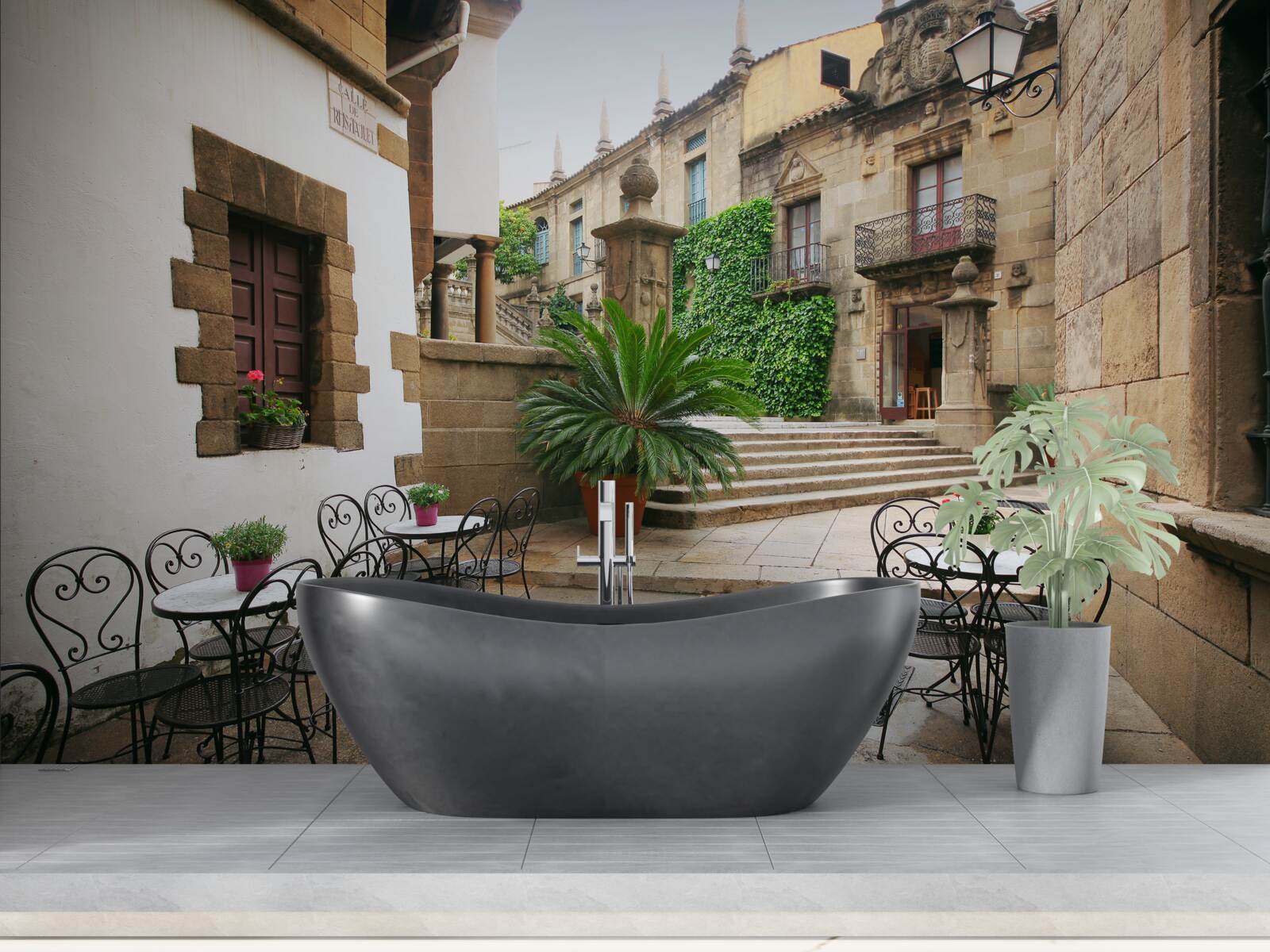 Fototapet scara de vară într-un oraș antic