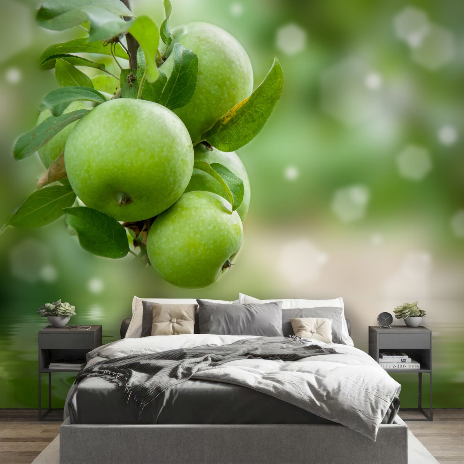 Fototapet mere verzi reflectate în apă