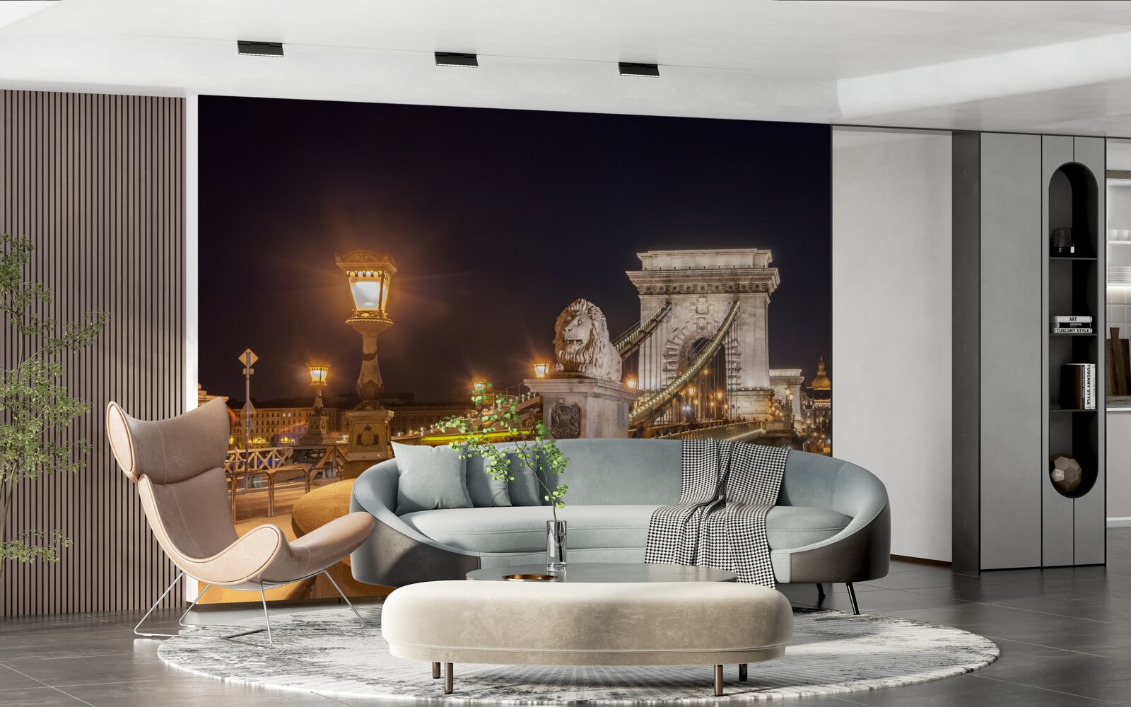 Fototapet terasament nelocuit și pod distrus