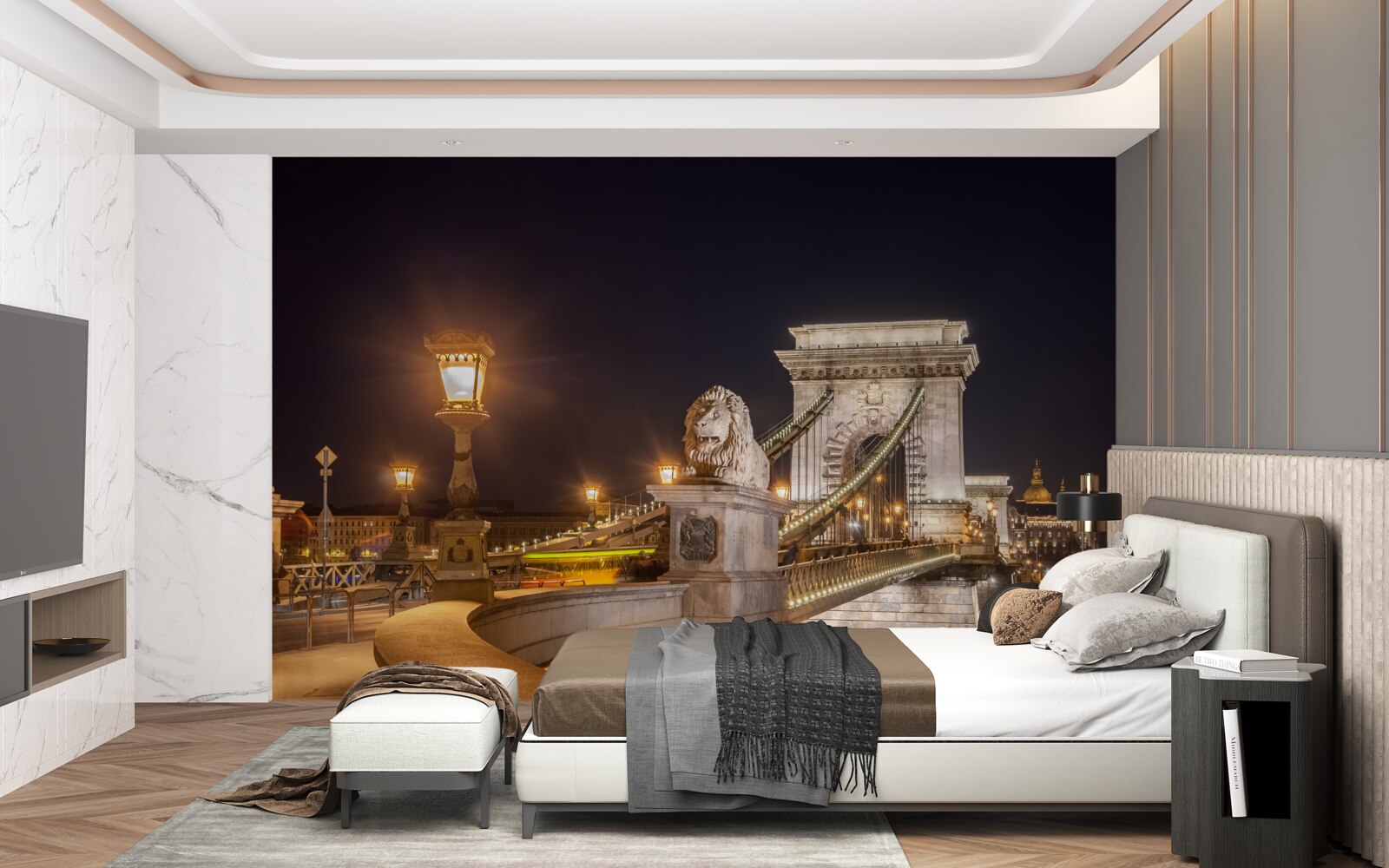 Fototapet terasament nelocuit și pod distrus