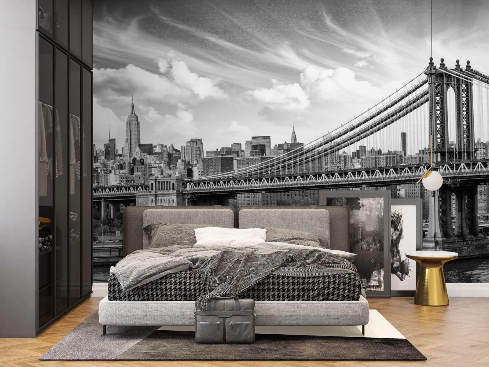 Fototapet pod municipal distrus peste râu