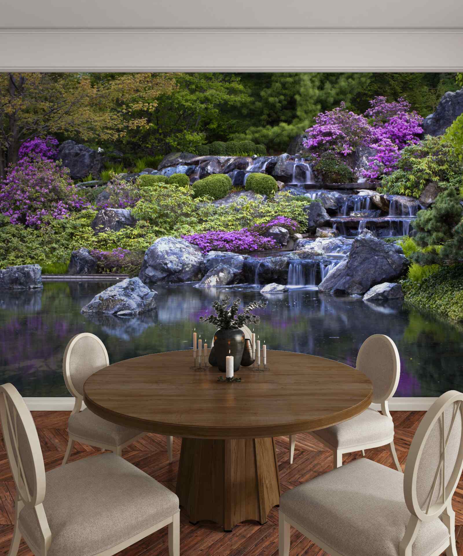 Fototapet curgerea calmă a unei cascade în trepte