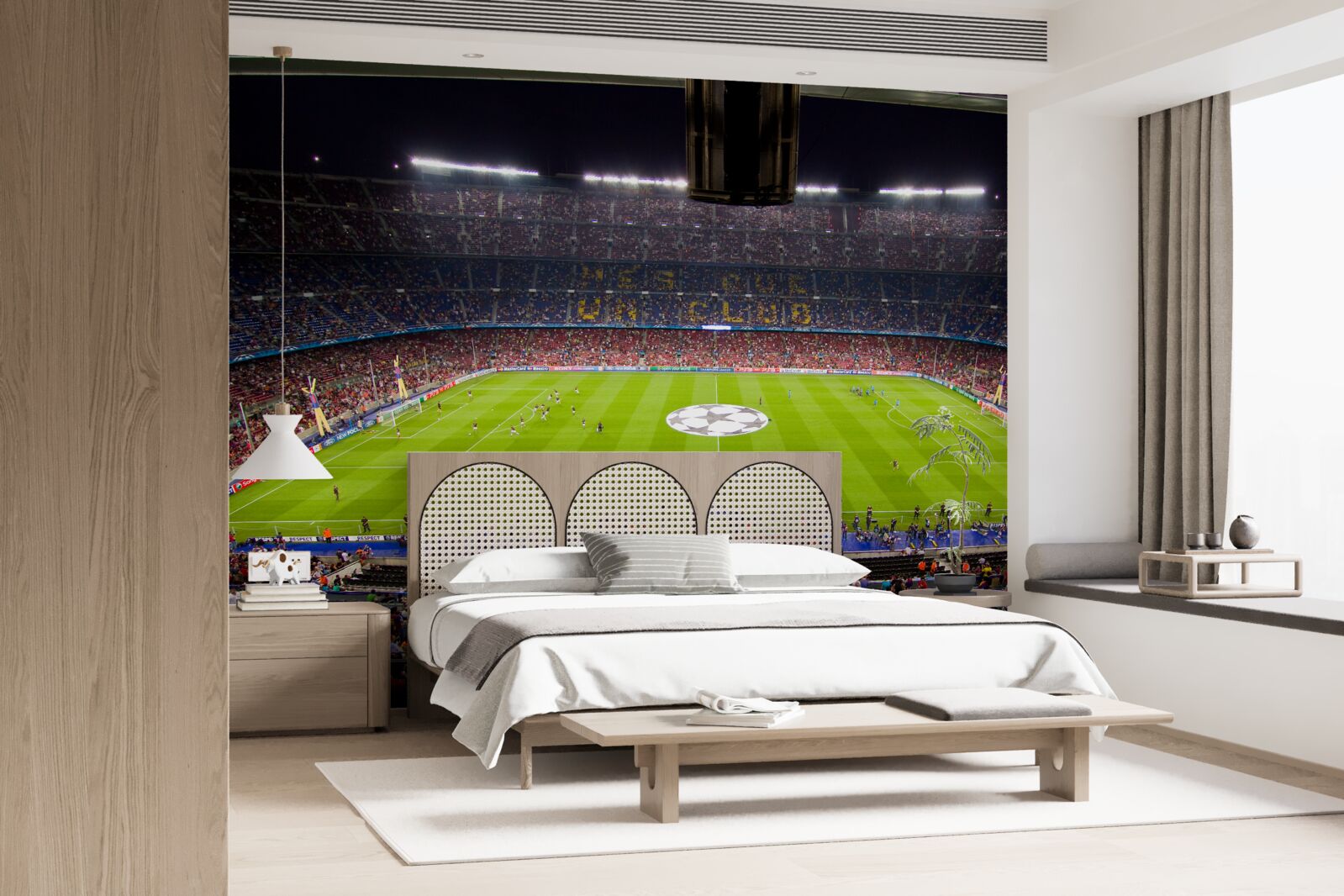 Fototapet teren de fotbal cu spectatori