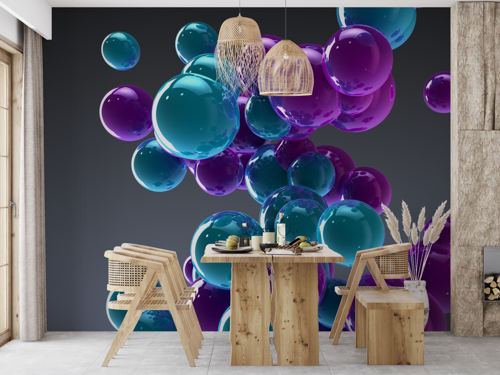 Fototapet picături de apă prezentate în prim plan