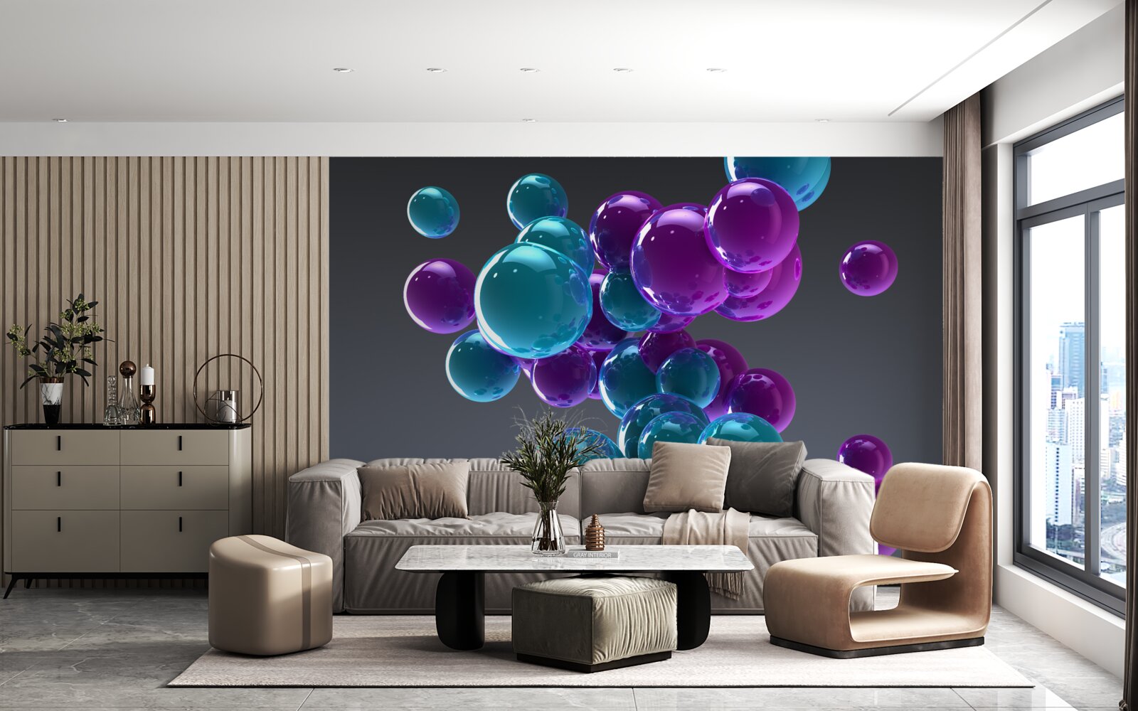 Fototapet picături de apă prezentate în prim plan