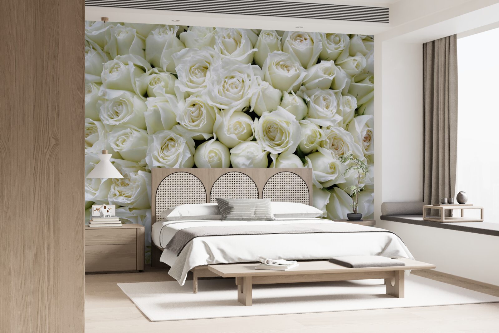 Fototapet un buchet de trandafiri albi ca zăpada