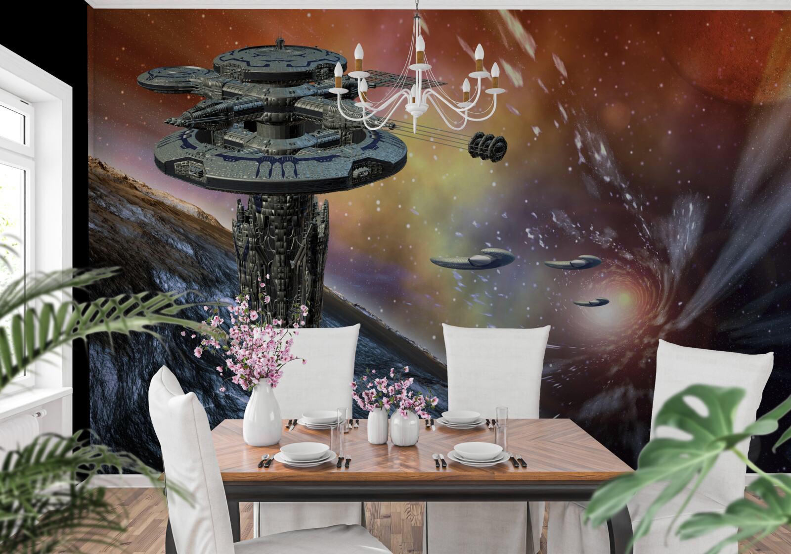 Fototapet nave în sistemul stelar