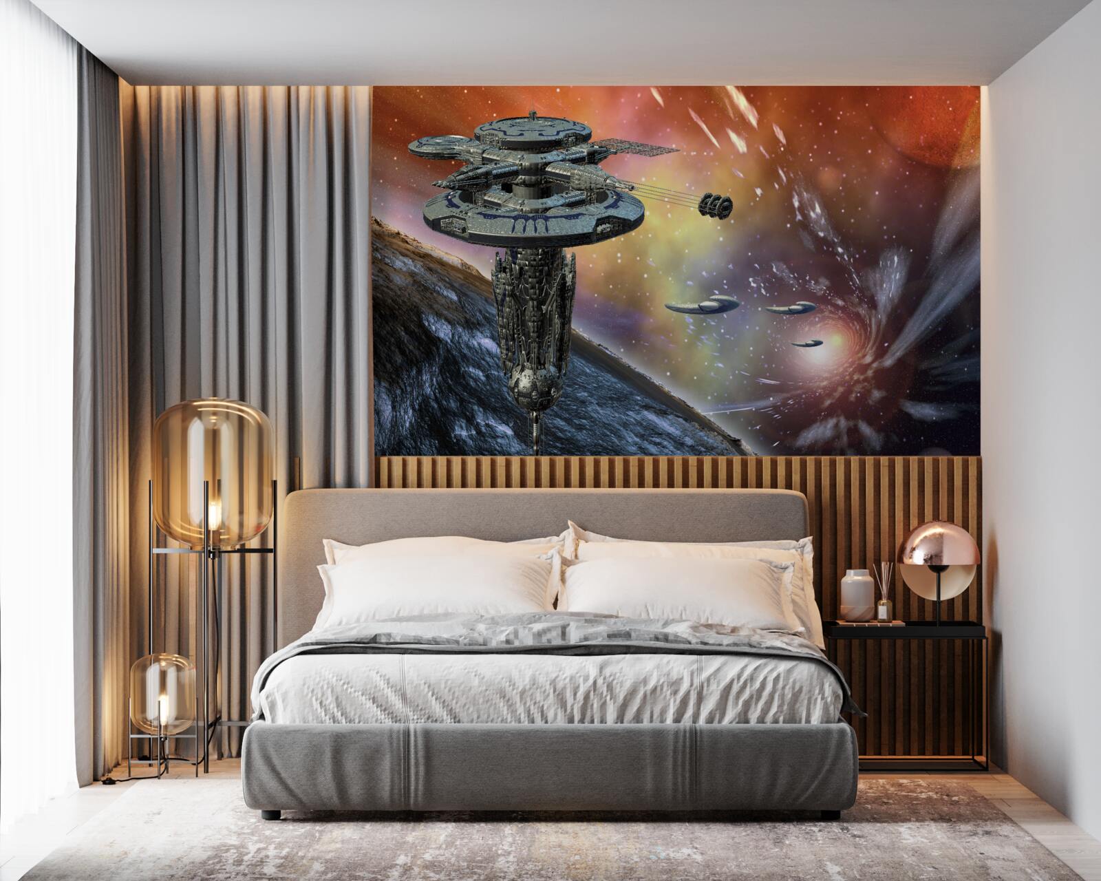 Fototapet nave în sistemul stelar