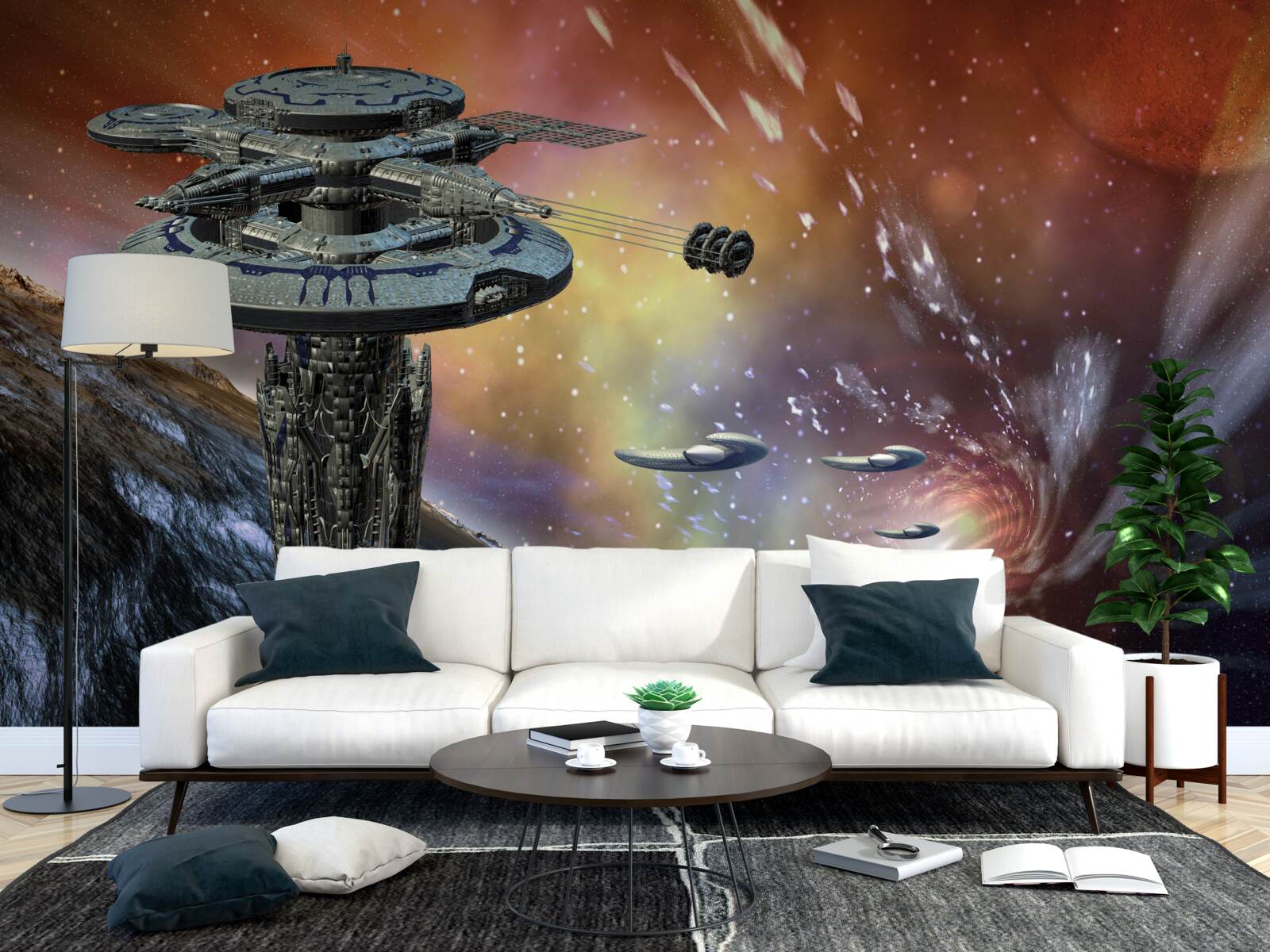 Fototapet nave în sistemul stelar