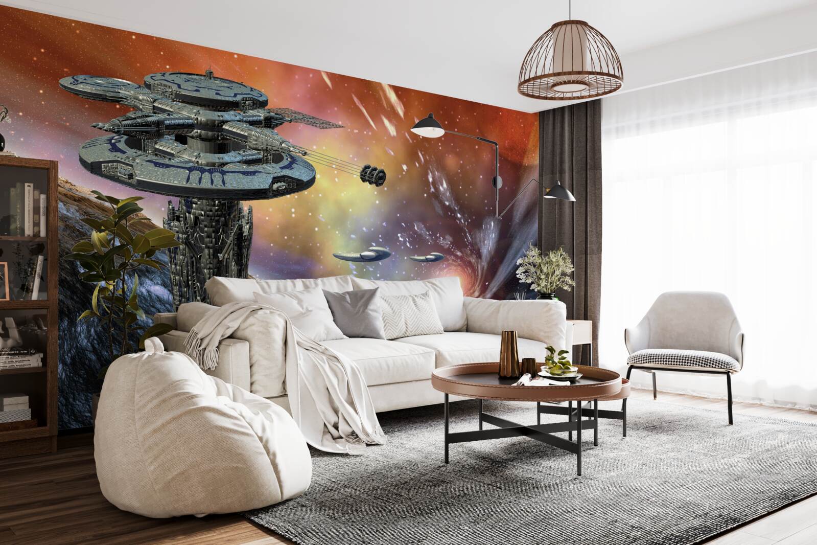 Fototapet nave în sistemul stelar