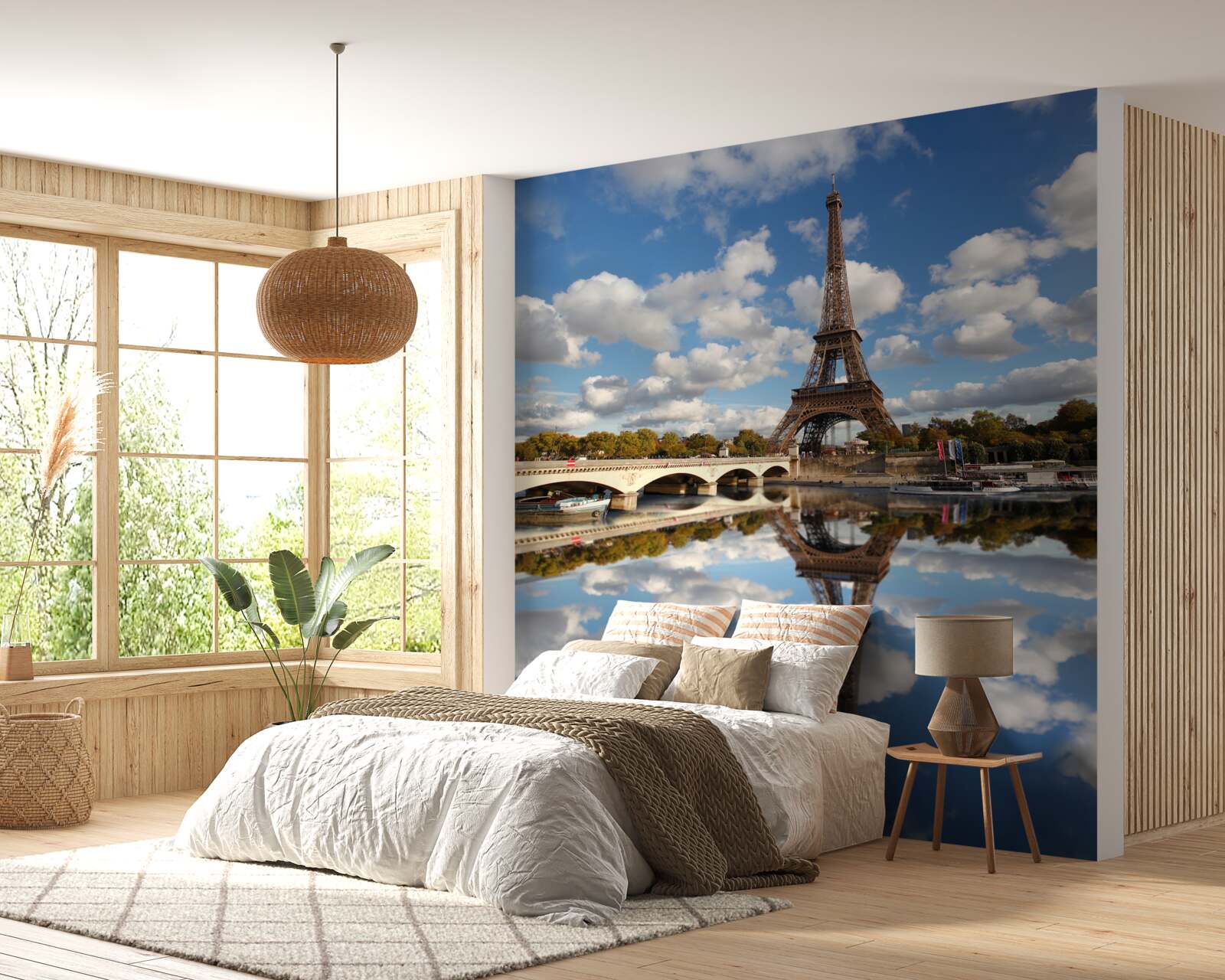 Fototapet reflecția Parisului în oglindă